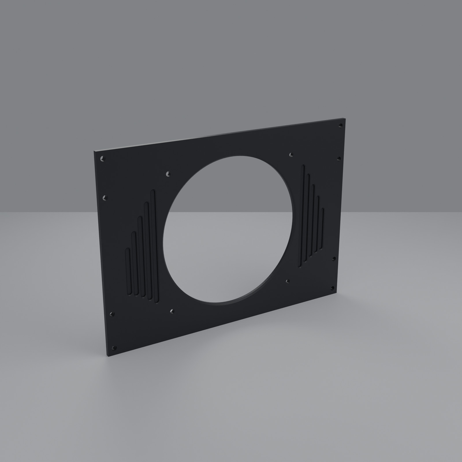 Noctua NF‑A14 140mm Fan Panel 4U for 10‑inch Mini Rack – Black PETG