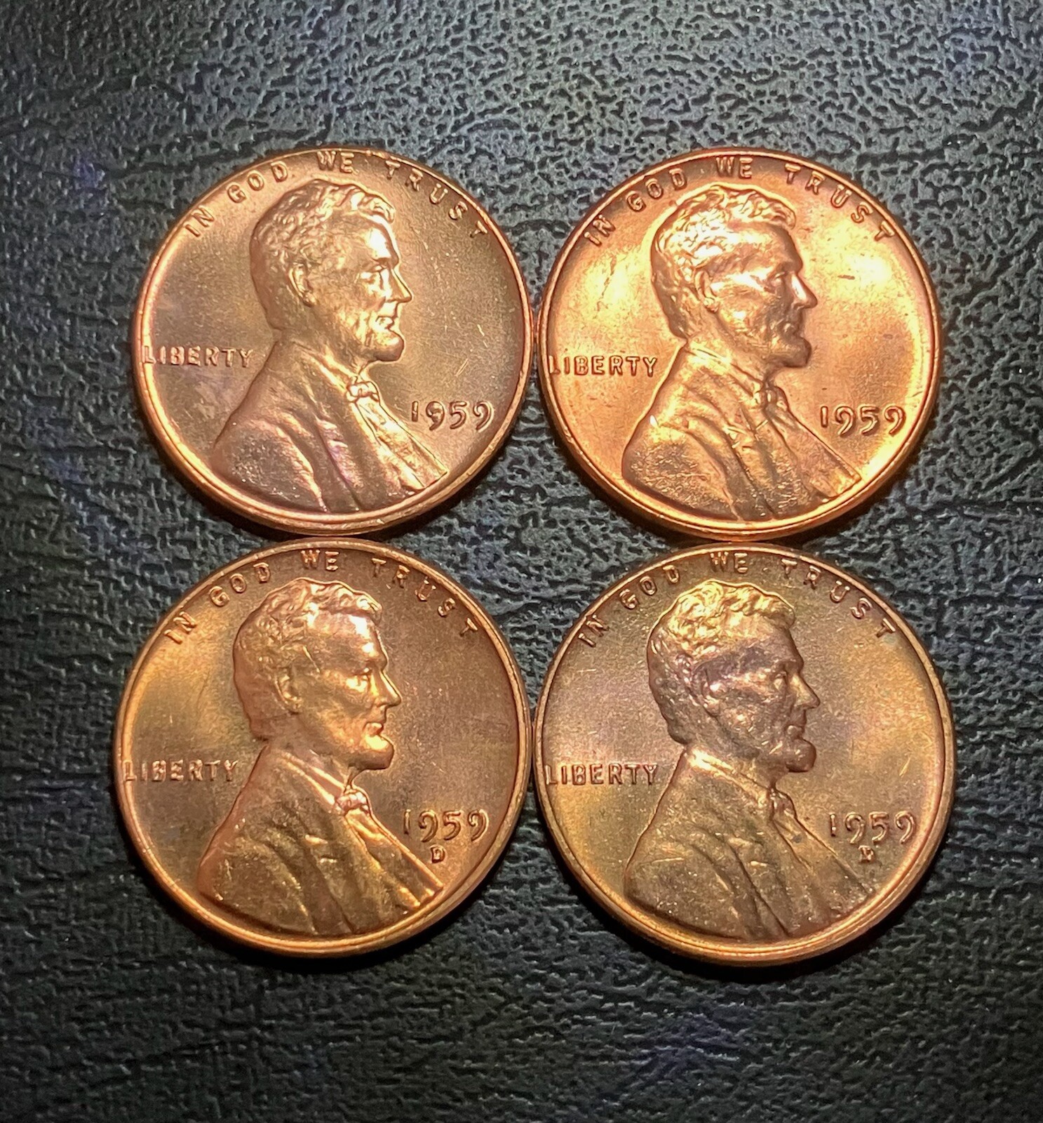 1959/1959 D Lincoln Pennies RPM's 007 and 039, Die Break-Chip Errors