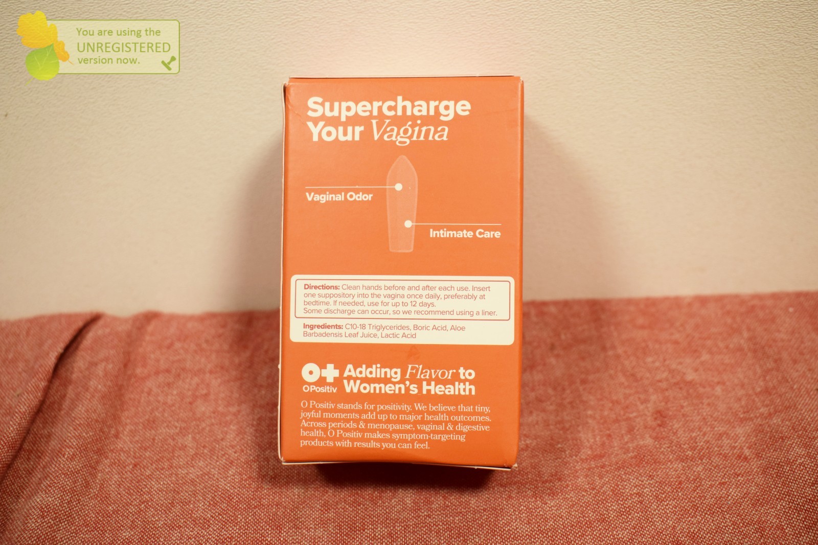 O Positiv URO Boric Acid Suppository 12ct