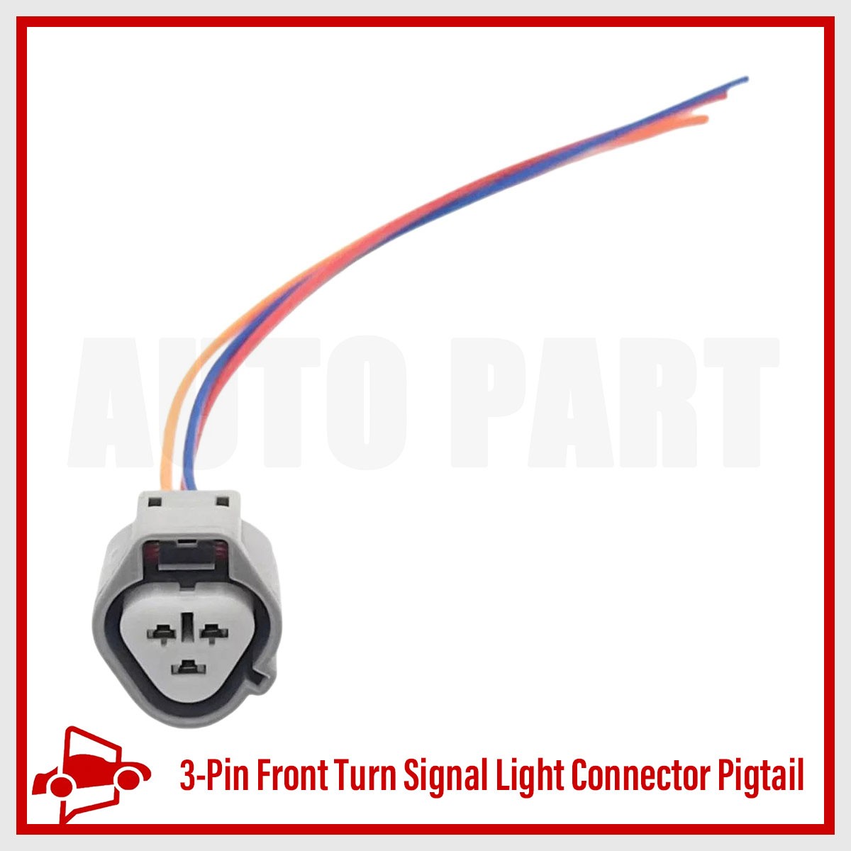 For Honda Pilot 2016-2019 3-Way Front Turn Signal Light Connector Harness Plug