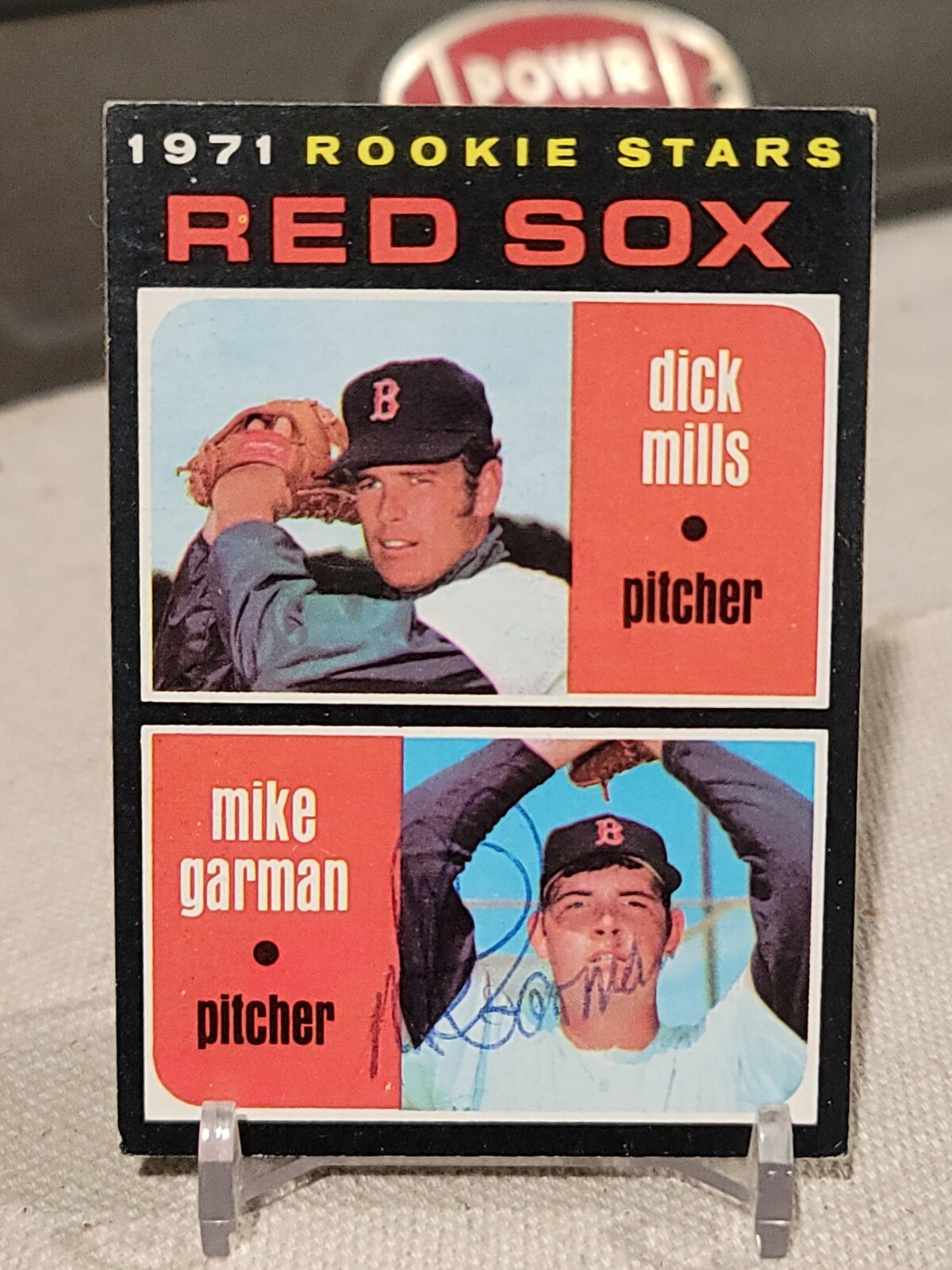 1971 TOPPS MIKE GARMAN RC AUTOGRAPHED REAL SIGNED CARD BOSTON RED SOX GUARANTEED