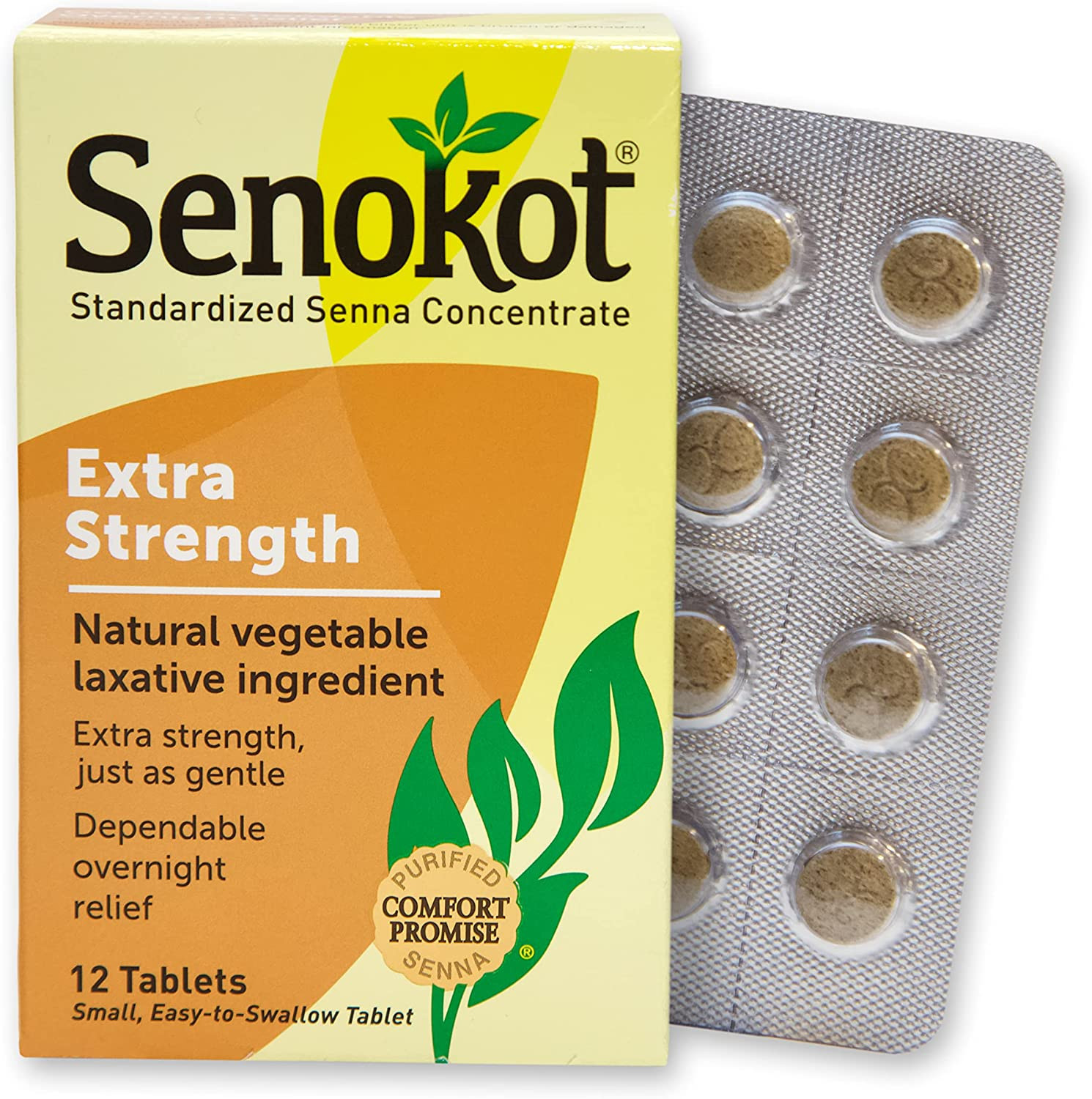 Extra Strength Laxative, 12 Tablets, Natural Vegetable Formula