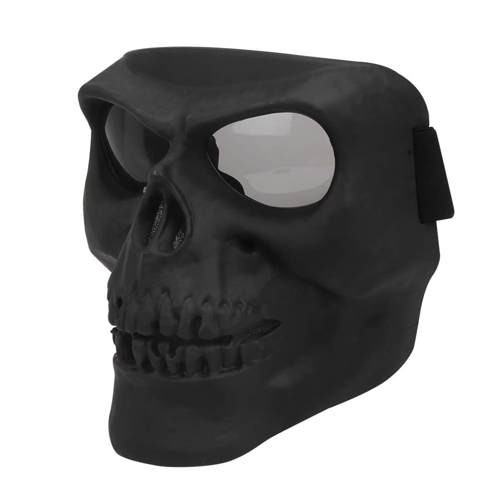 Flantor Motorcycle Goggle Skull Face Mask for Airsoft Paintball Medium, Black