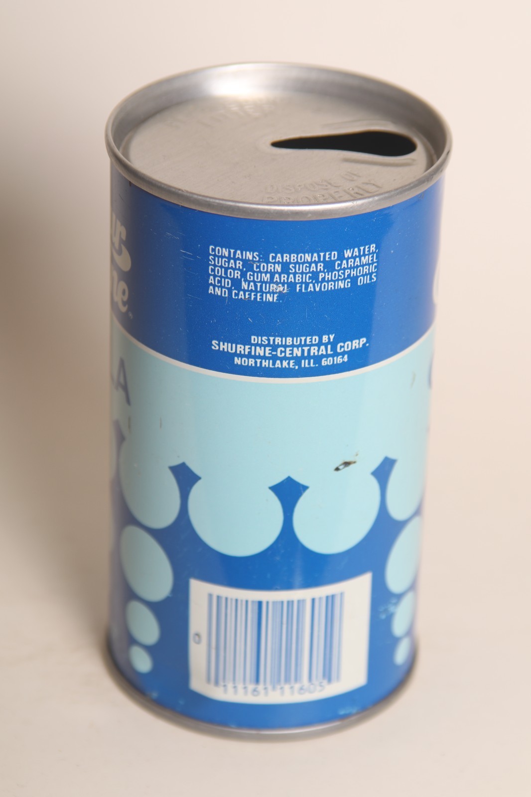 Shur Fine Cola soda can - 12oz