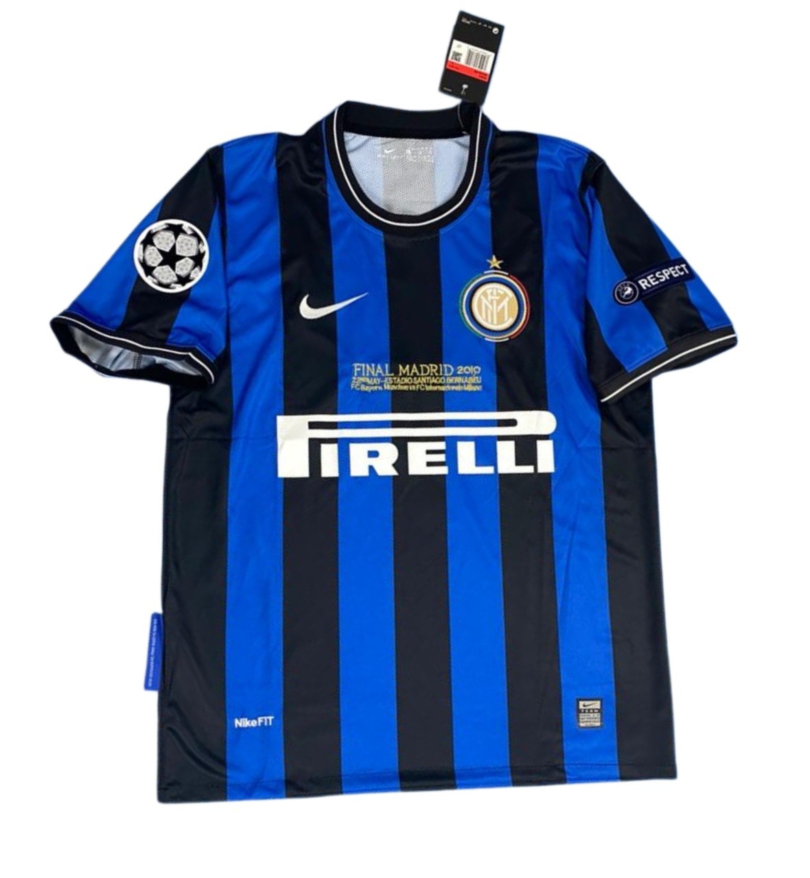 Retro Inter Milan Blue Final Madrid 2010 Jersey -  El Fenomeno Ronaldo #9 Shirt