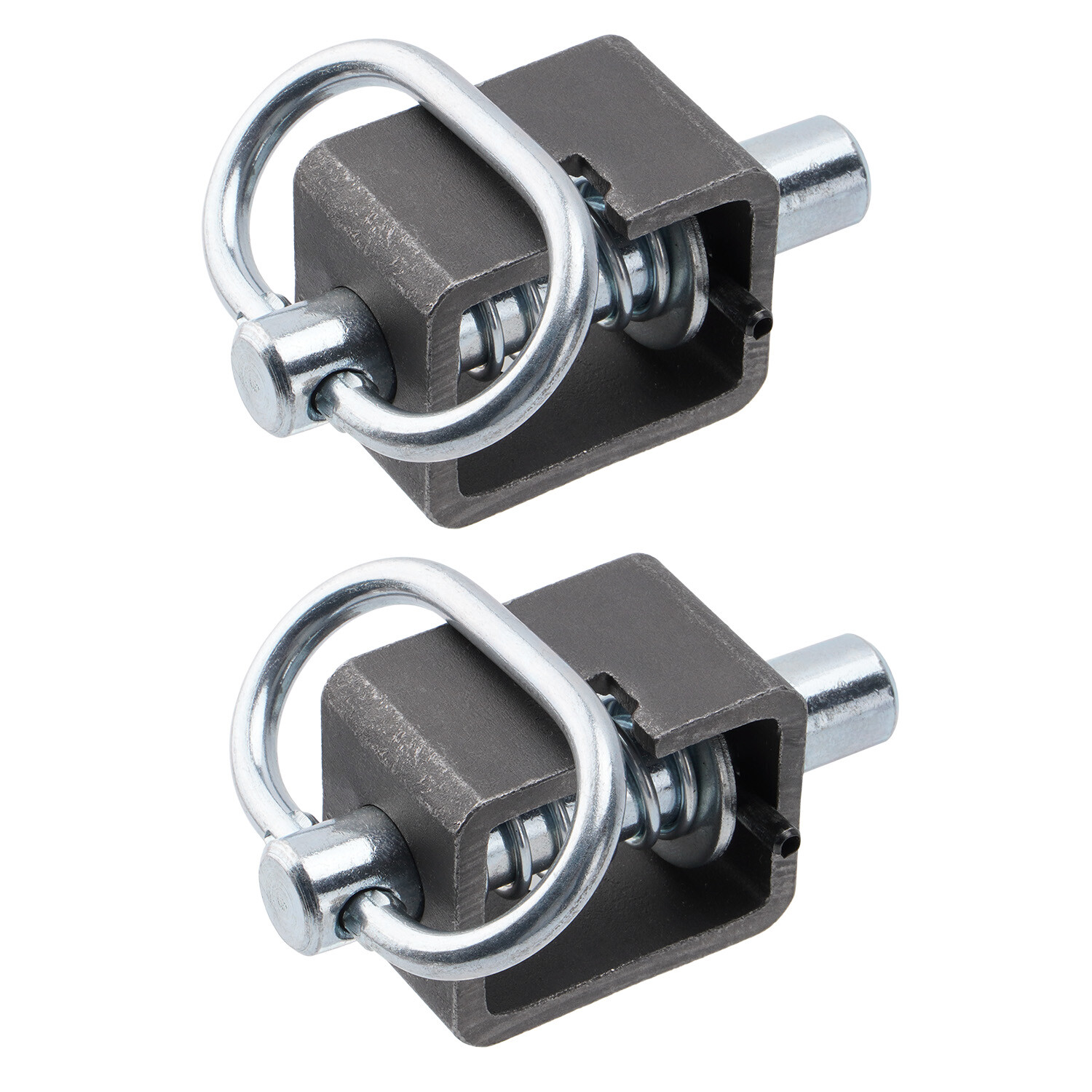 2PCS Weld-On Spring Pin Latch Lock Assembly for Utility Trailer Tail Gate Loaded