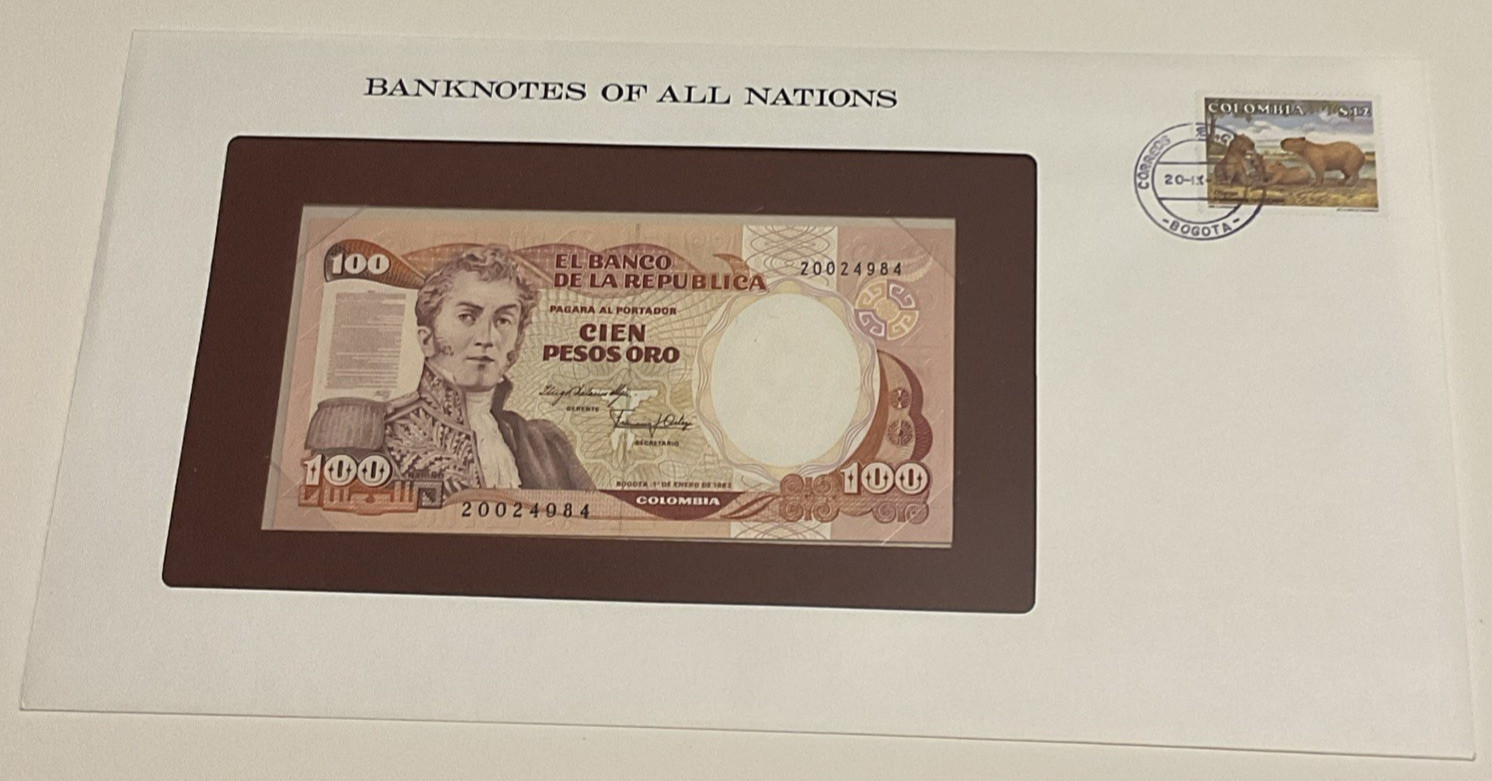 Banknotes of All Nations Colombia 100 Pesos 1983 UNC