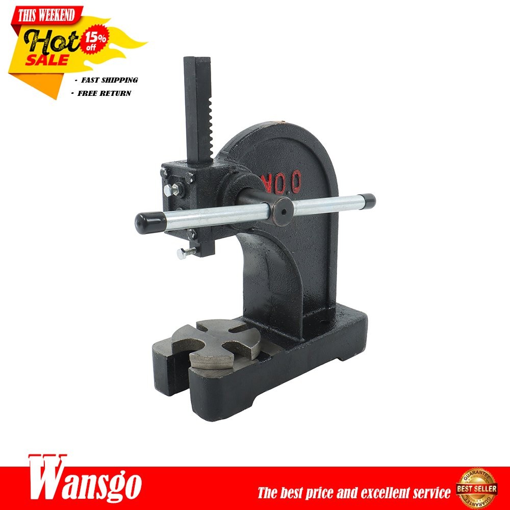 Manual Desktop Press Lever Mountable Bearing Cast Iron Arbor Press 0.5 Ton