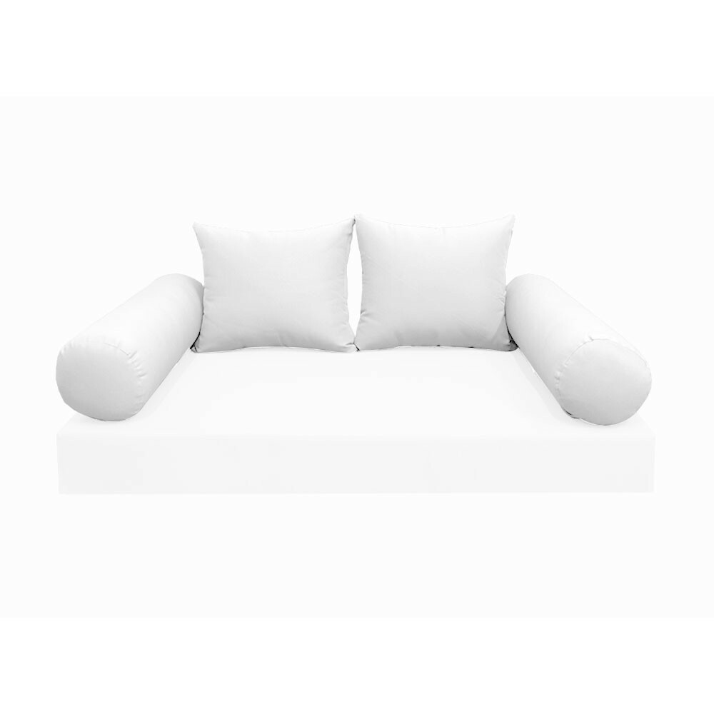 *COVER ONLY*-Style 4 Outdoor Bolster Back Pillow Slipcover Knife Edge Full AD106