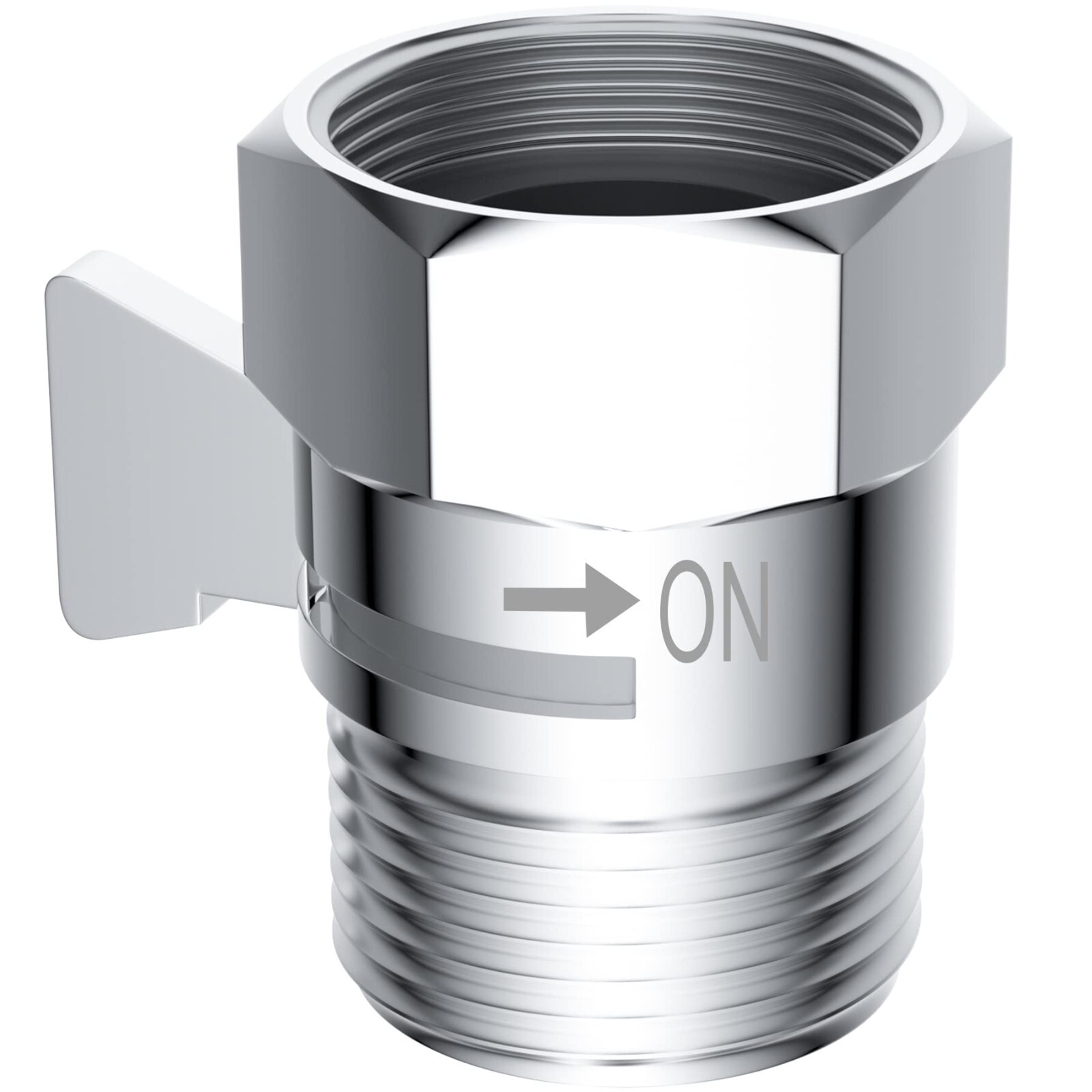 All Metal Shower Head Flow Control Valve G1/2 Brass Shut-off Valve with Handle