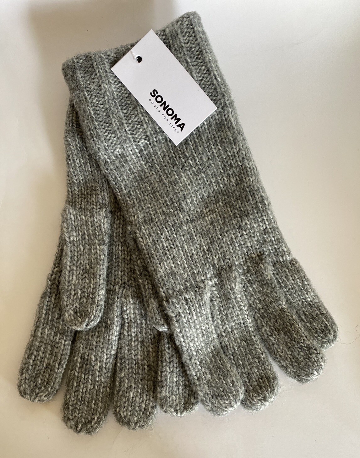 Men's Lt Gray Knit Gloves Sonoma Goods for Life - Style MSN33G02 New w Tags