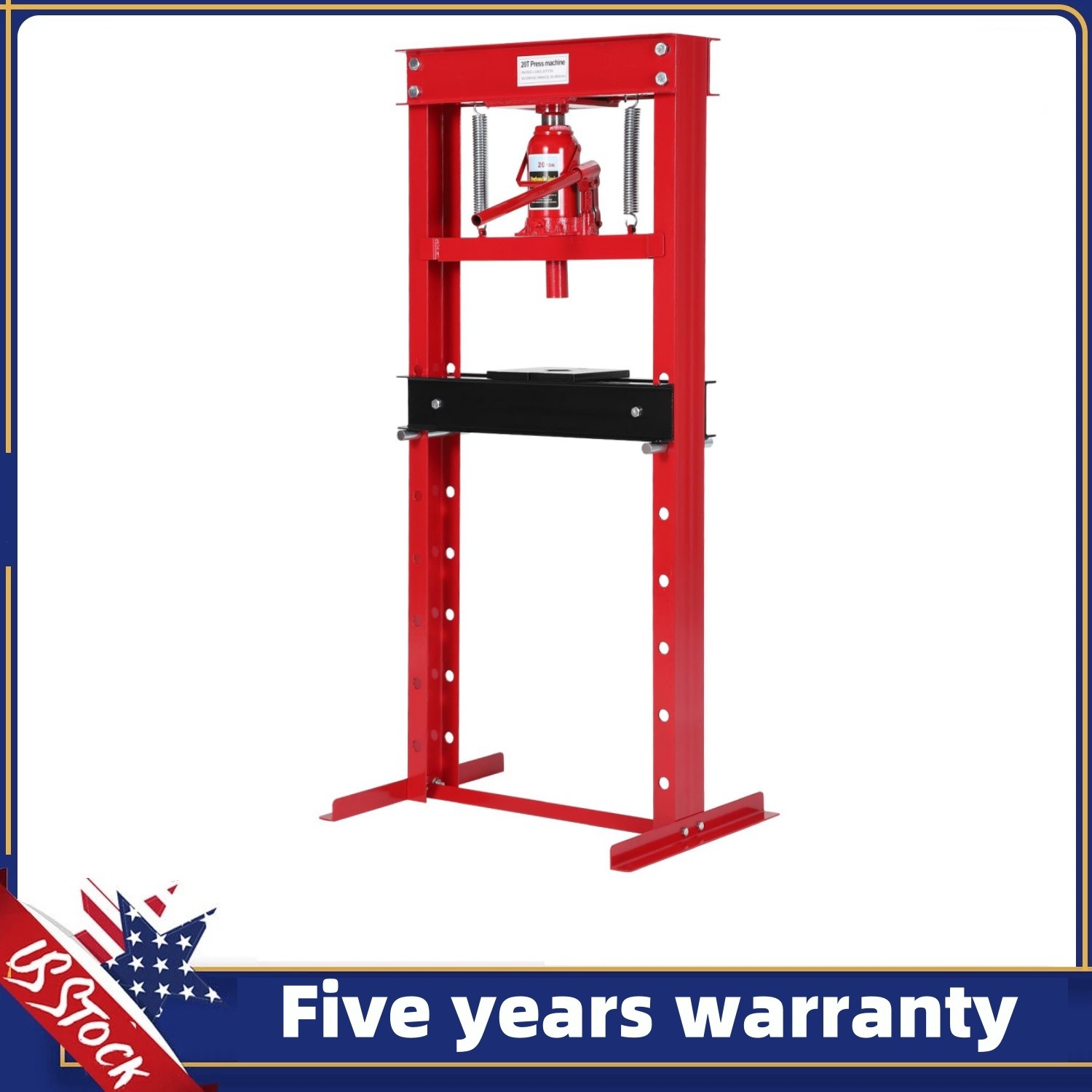 20 Ton Hydraulic Press, Benchtop Hydraulic Shop Press H-Frame Garage Floor Press
