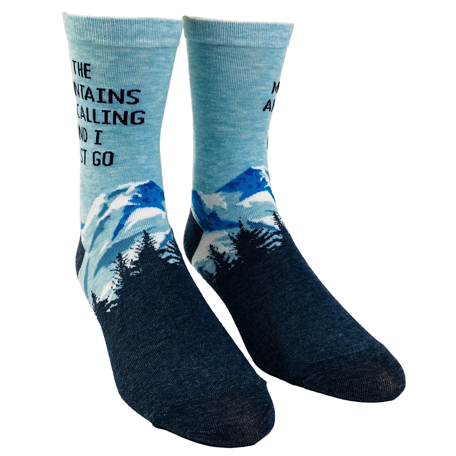 Women's The Mountains Are Calling and I Must Go Socks Funny Outdoor Camping
