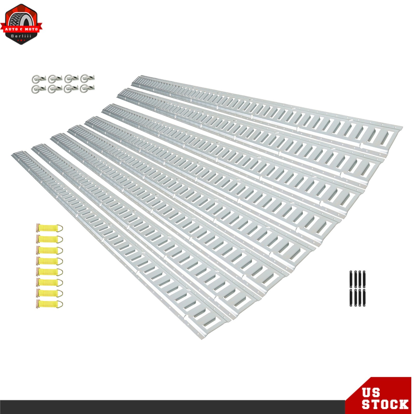 32 Piece 8' E Track Tie-Down Trailer Kit Fits Universal High Quality Galvanized
