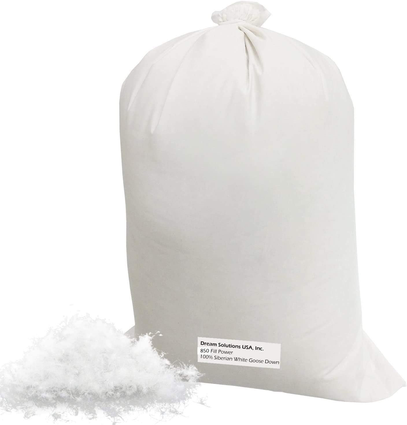 Bulk Siberian Goose down Filling 850 Fill Power (1 Lb) – 100% Natural White, No