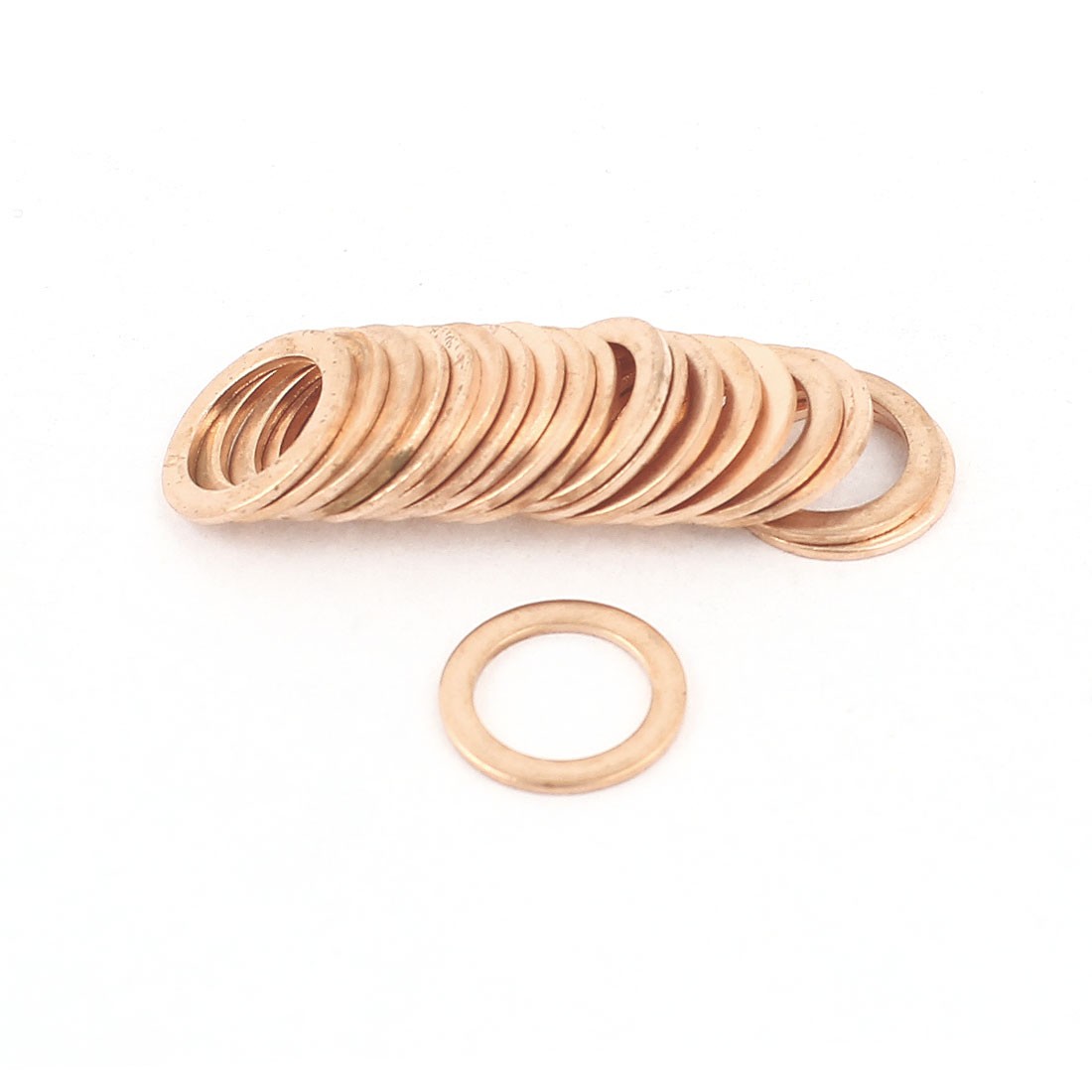 20 Pcs 10mm x 14mm x 1mm Copper Flat Washer Gasket Spacer Seal Fitting Fastener