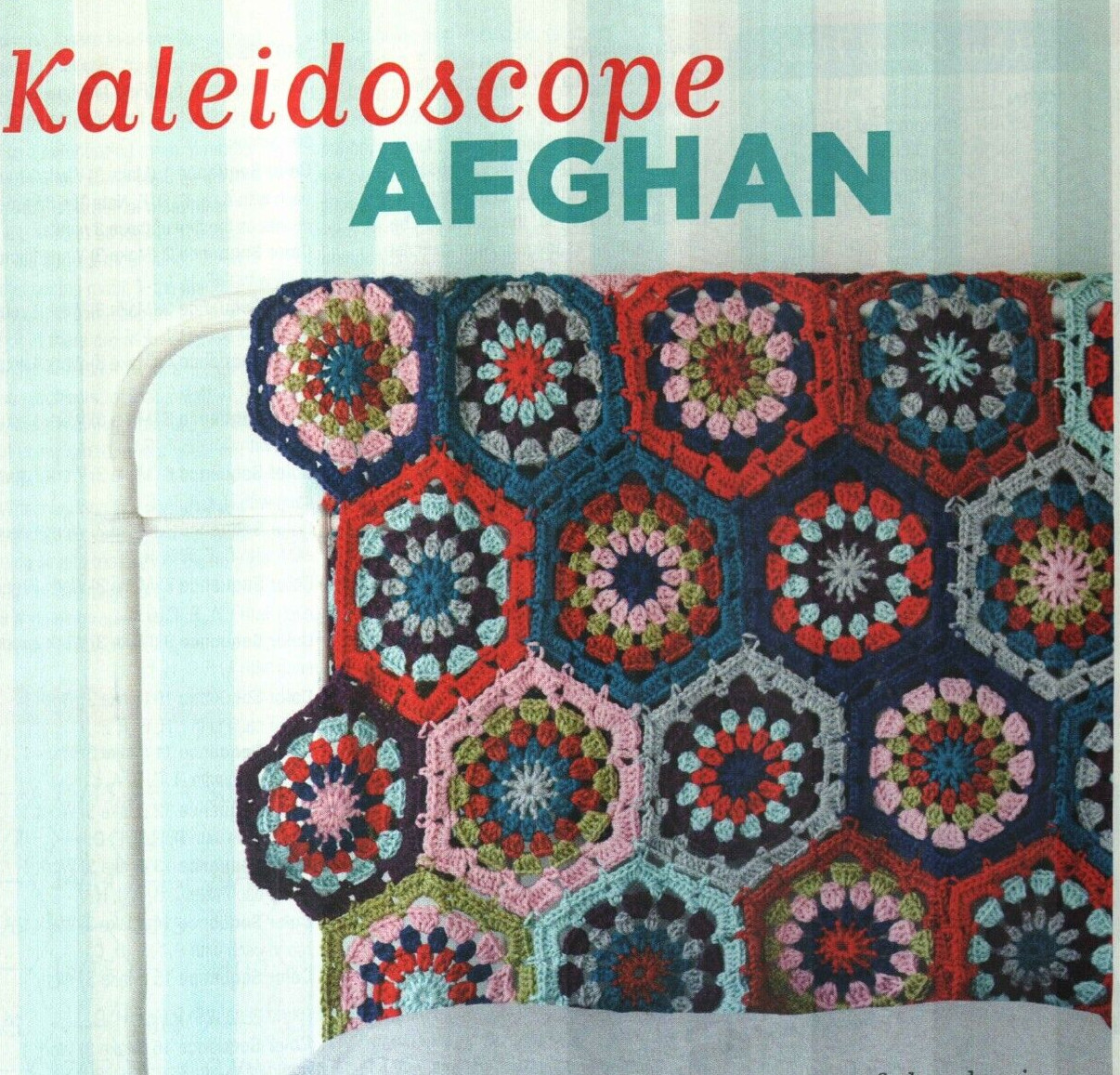 KALEIDOSCOPE AFGHAN HOME DECOR CROCHET PATTERN INSTRUCTIONS