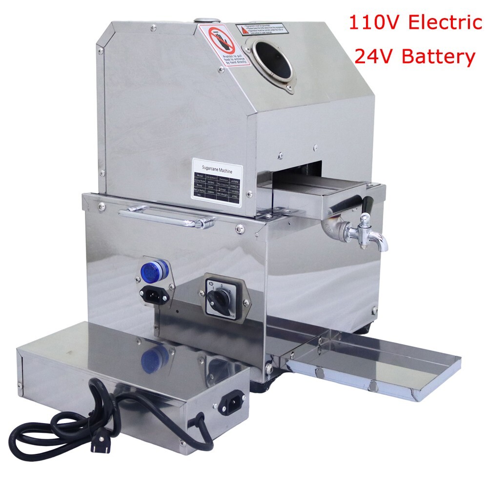 Used Desktop Sugar Cane Juicer Press Machine 110V Electric / 24V Charger