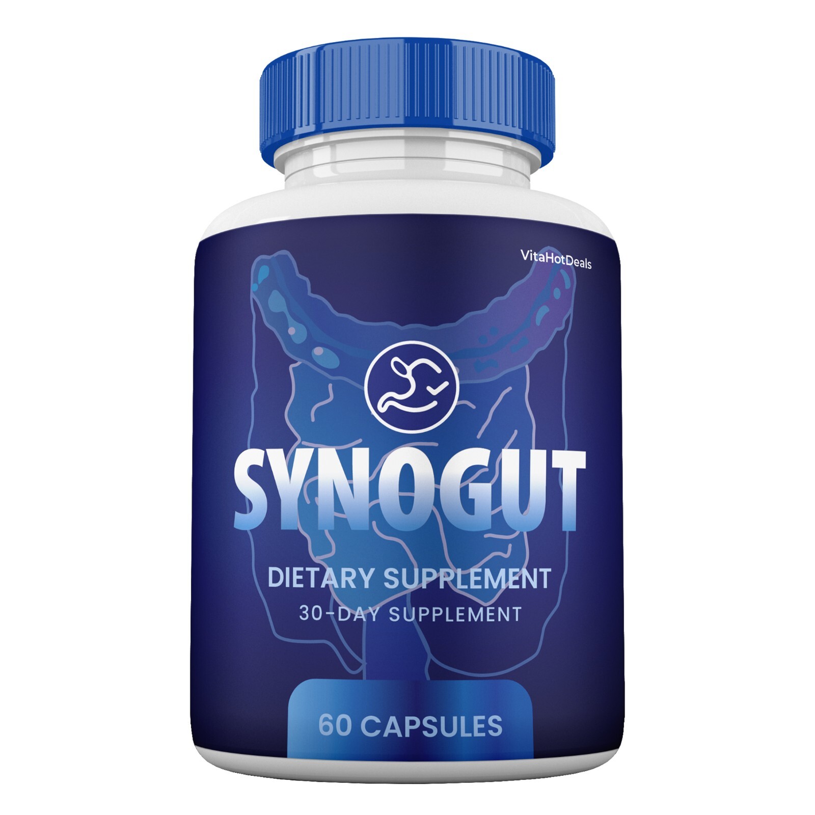 Synogut Capsules, Max Strength Formula, Synogut Supplement Pills (3 Pack)