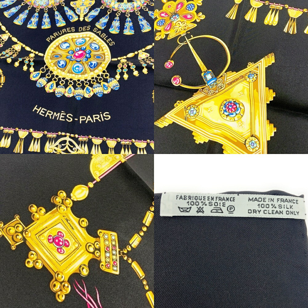 Hermes Silk Carre 90 PARURES DES SABLES Desert Scarf