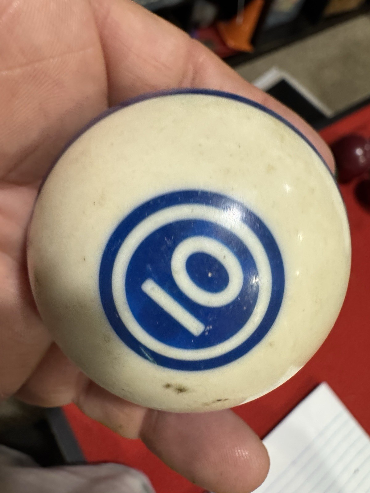 VTG Replacement Number #10 Albany Hyatt Billiard Ball Co. Pool Bullseye Design