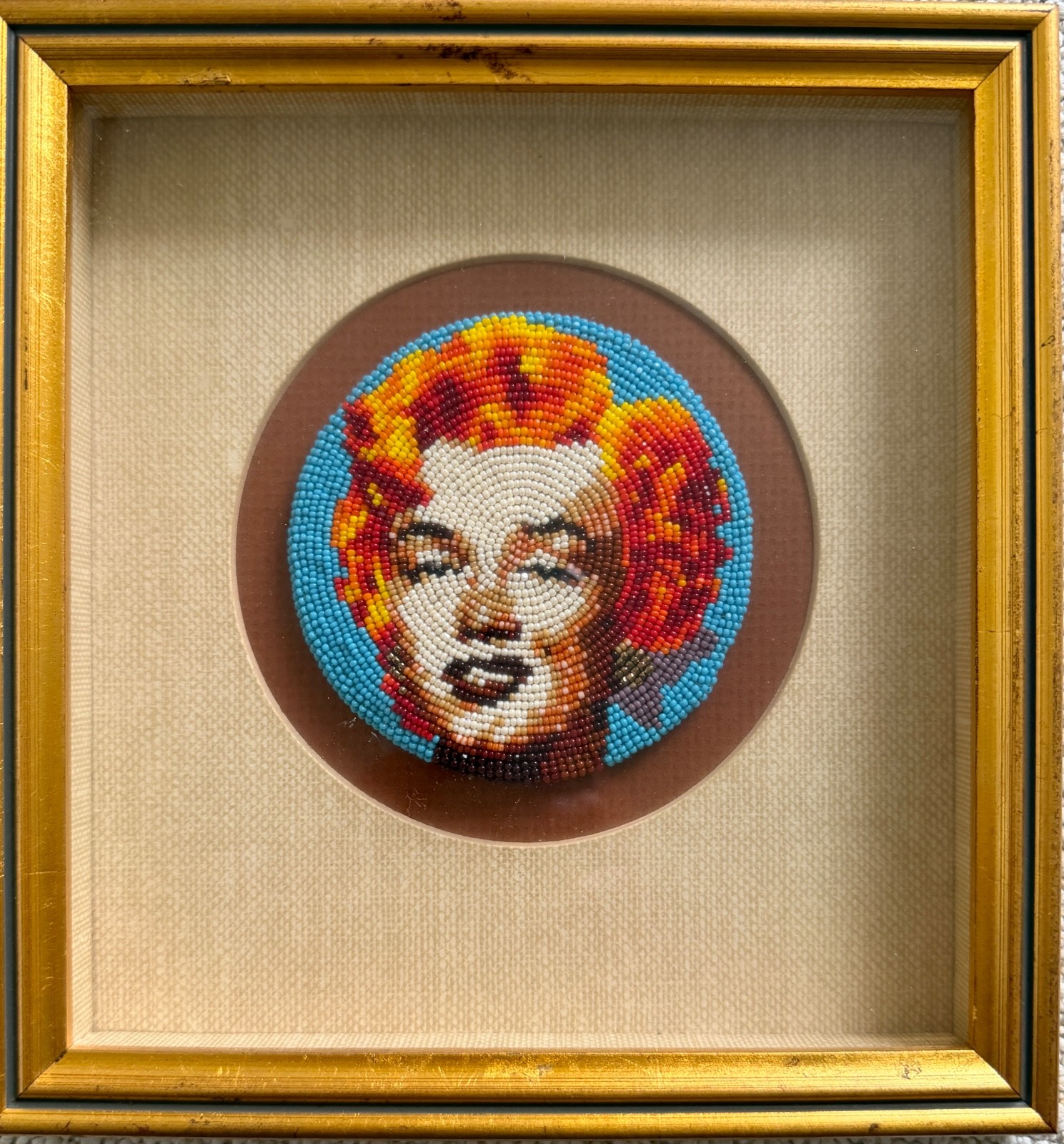 Marcus Amerman Marilyn Monroe  beadwork Belt Buckle