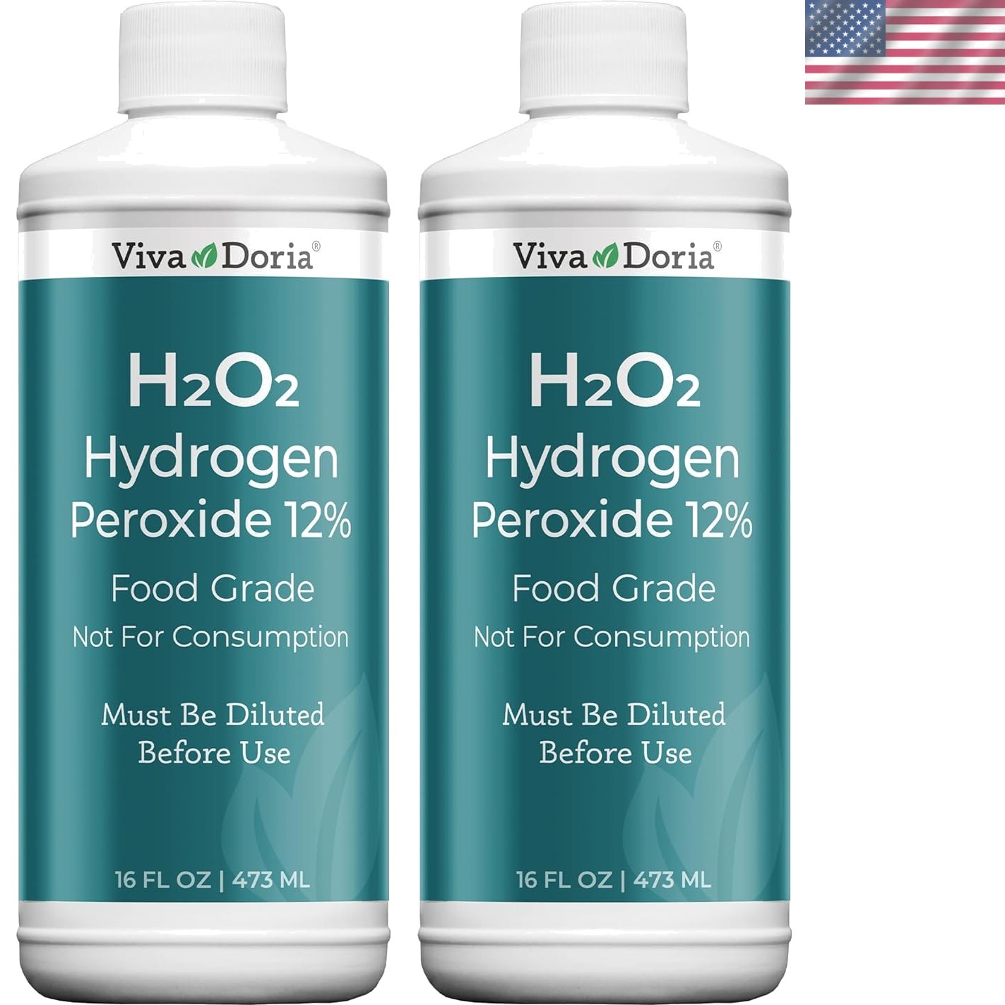 H2O2 Hydrogen Peroxide 12% Aqueous Solution - Food Grade, 16 Fl Oz 2