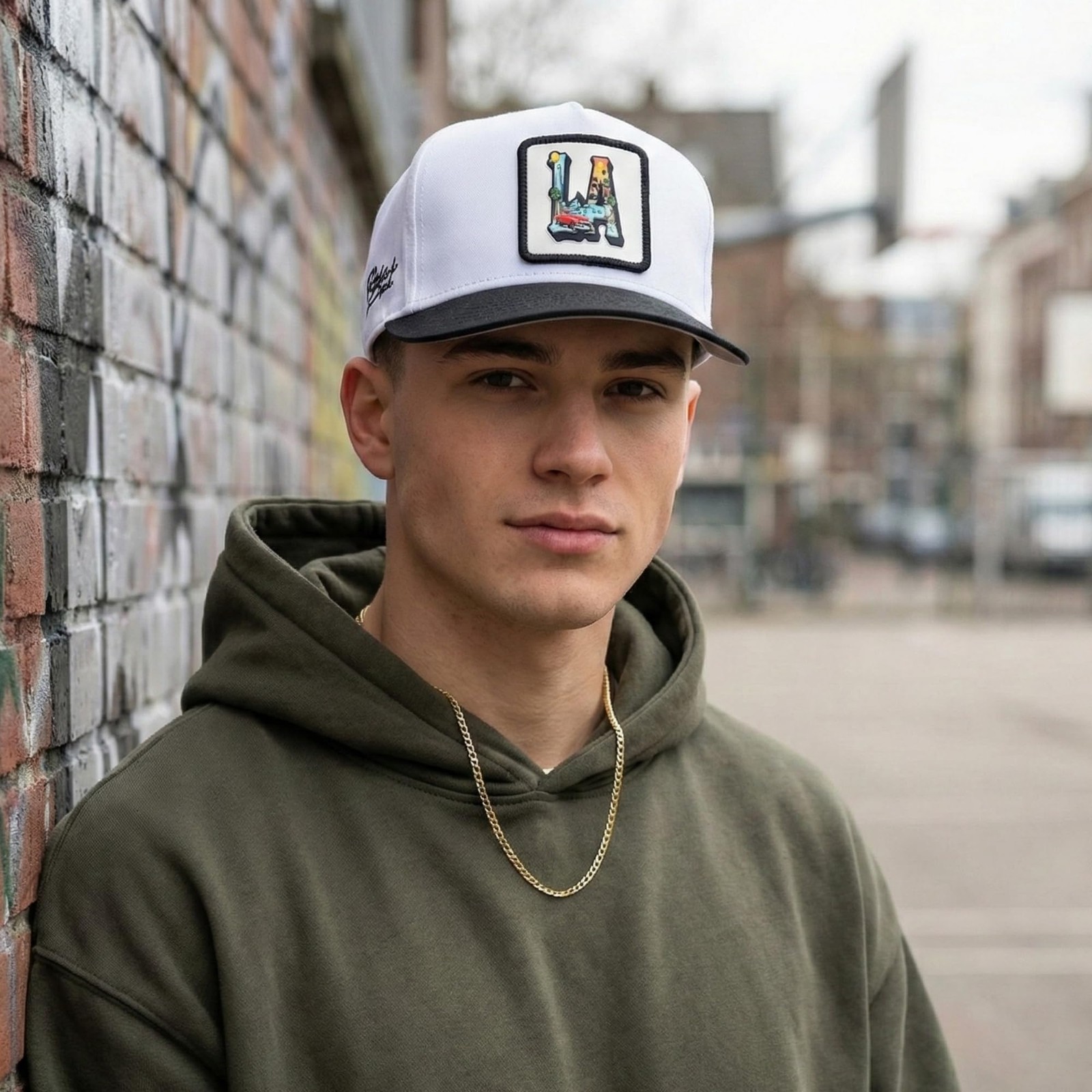 BlackBork Risk Snapback Hat Navy Hip Hop Courage One Size, Whi̇te(black La)