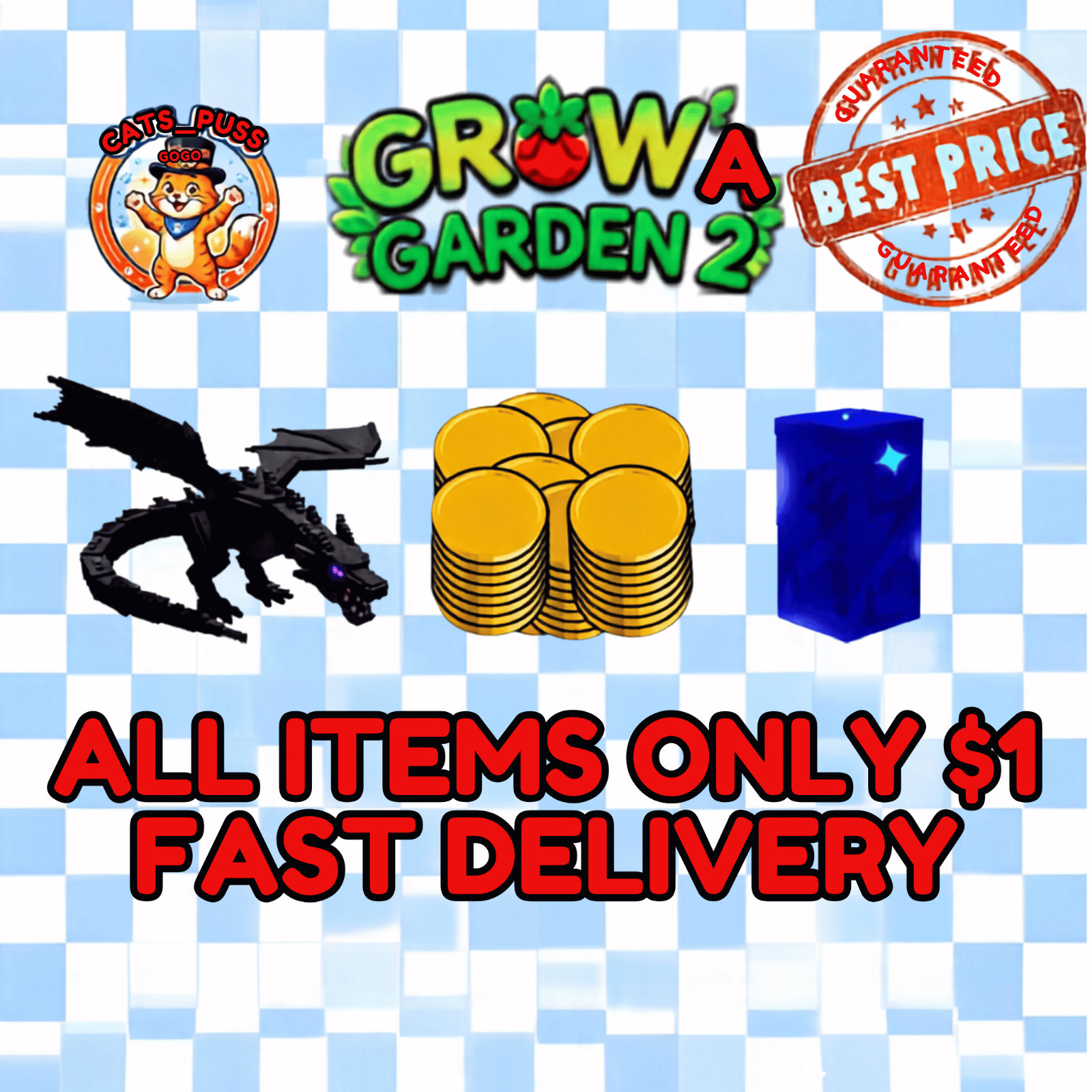 ONLY $1 EACH 🪴Grow a Garden 2 All Items,Pets.Seeds, Sheckles | GAG2 Fast & Easy