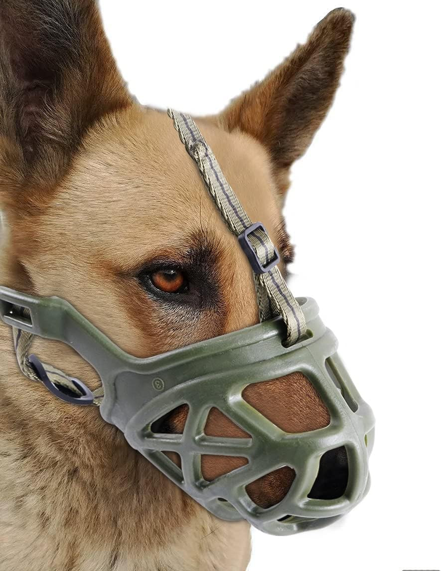 Dog Muzzle, Breathable Basket Muzzles for Small, Medium, Large and X-Large Dogs