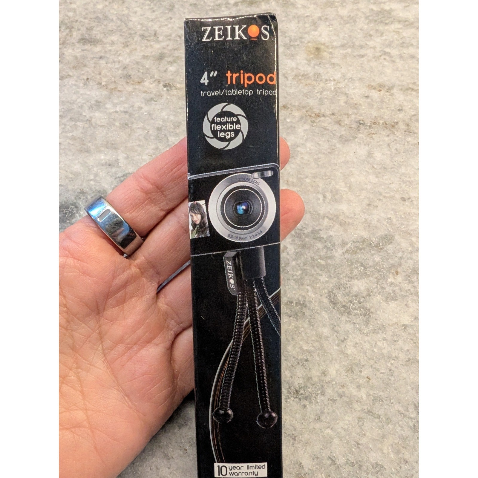 New In Box Zeikos 4" Travel/Tabletop Tripod