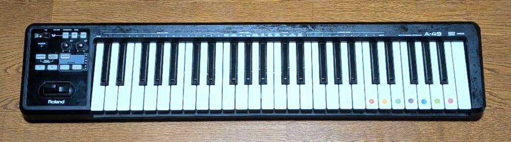 Roland A-49 MIDI Keyboard Controller USB 49-Key D-Beam Black Tested Working