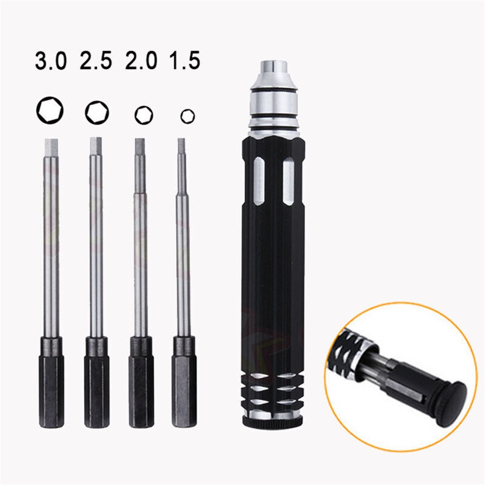 4 in 1 1.5/2.0/2.5/3.0mm Hex/Allen Driver Repair Tool For RC car/truck/drone