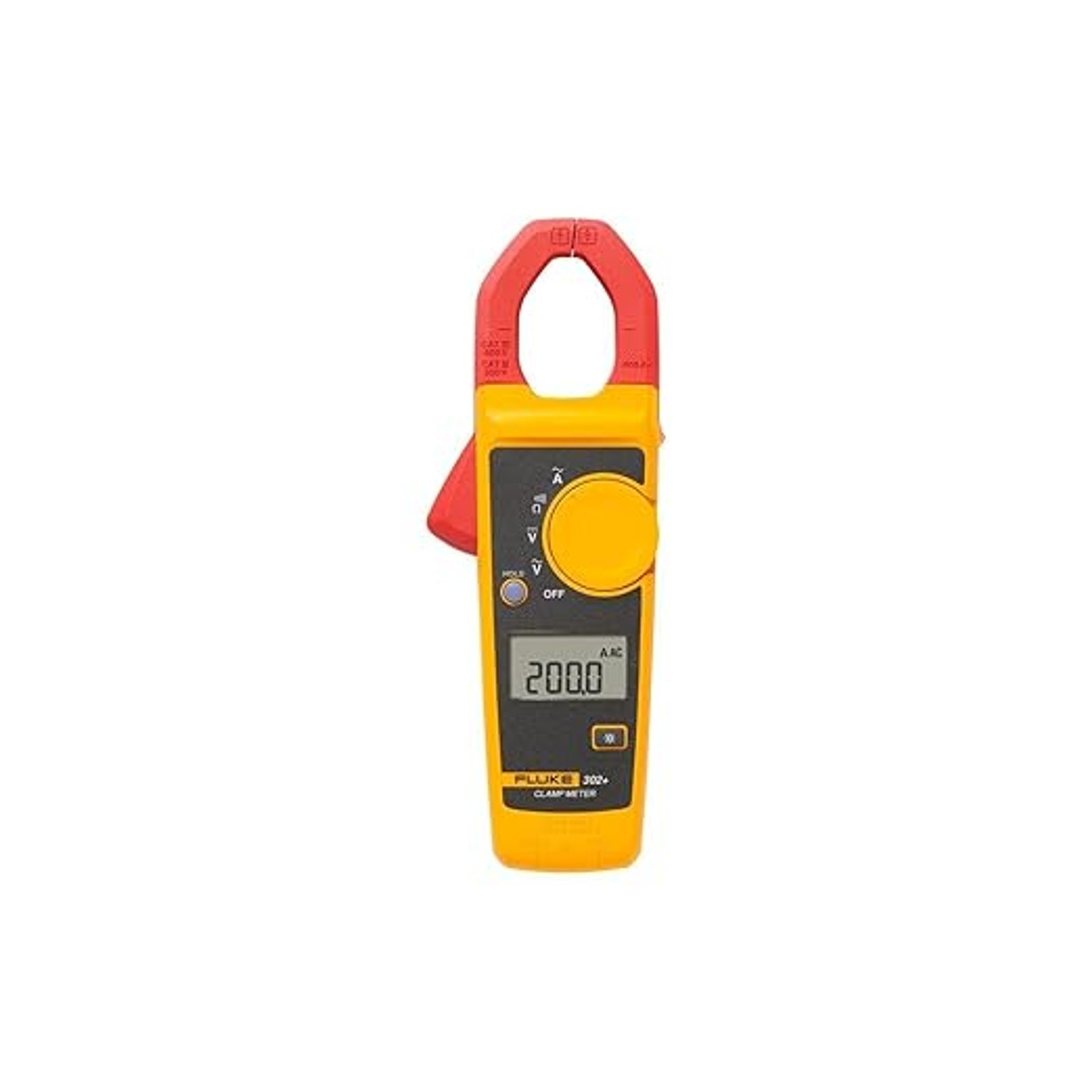 Fluke 302+ Digital Clamp Meter 400A AC Current 600V CAT III Backlit Display