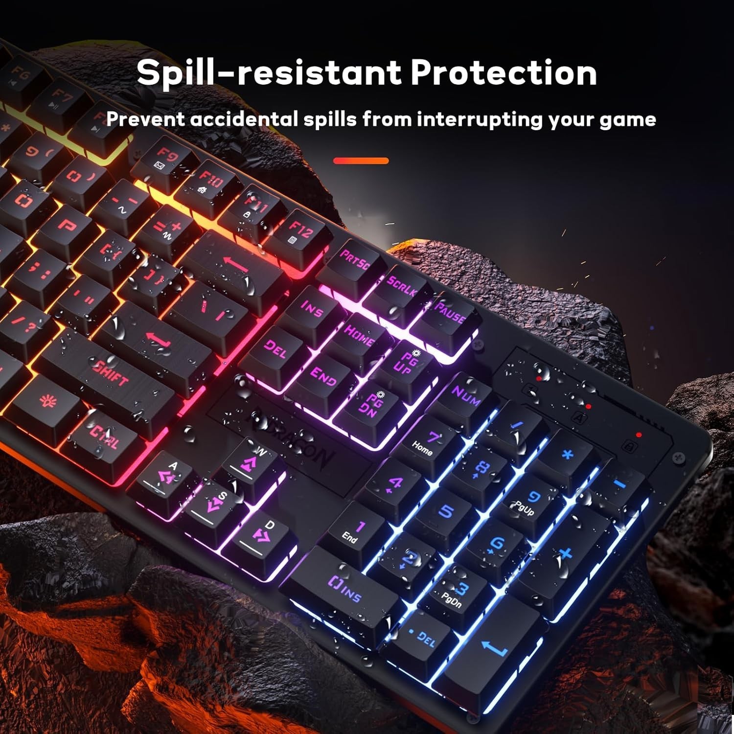 Wired Mechanical Keyboard K521 with Vibrant Rainbow Backlighting