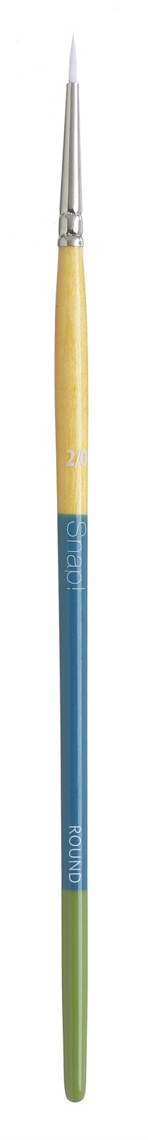 Princeton Snap! White Taklon Short Handle Brush-Round Size 2/0