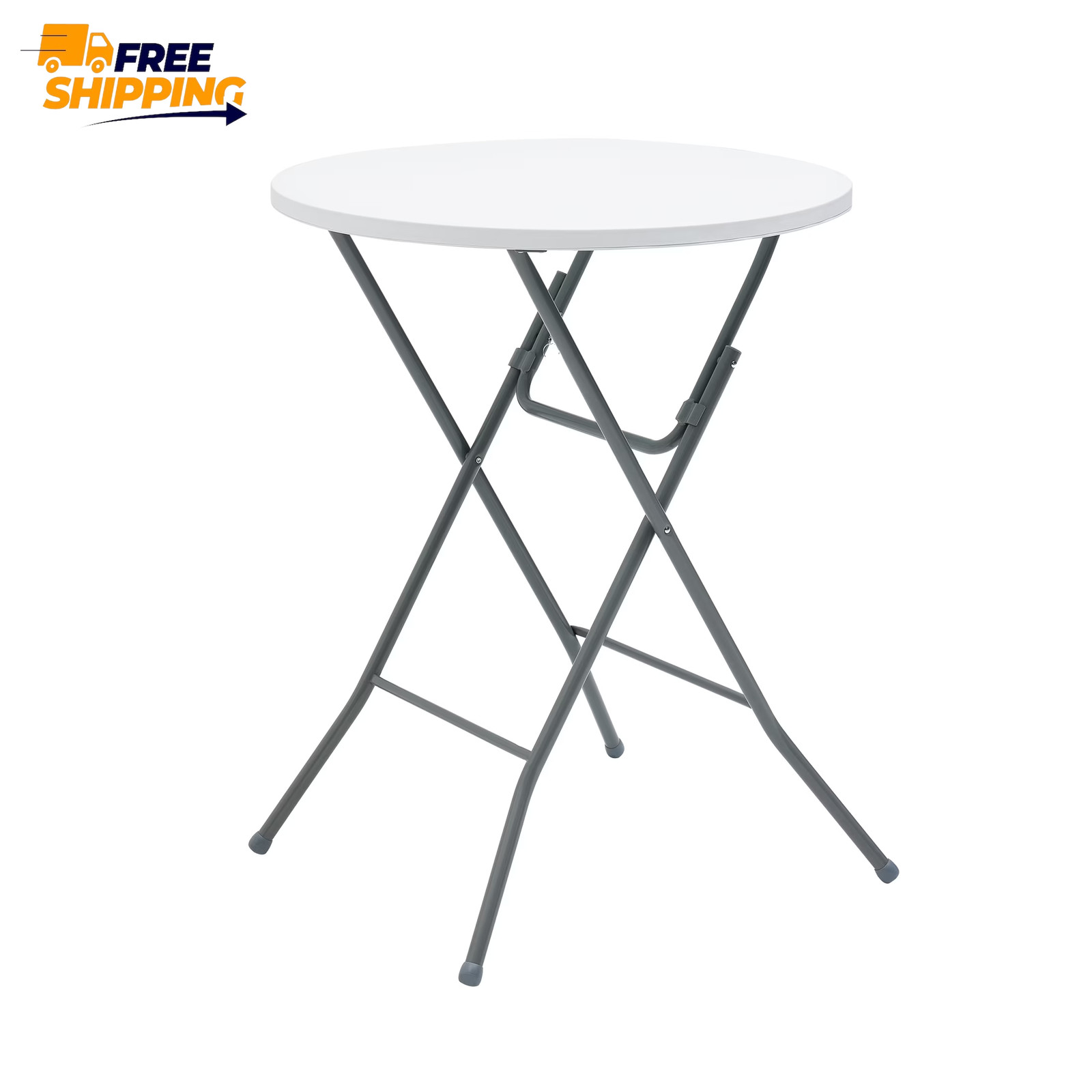 31" round High-Top Cocktail Folding Table, White 💪👌