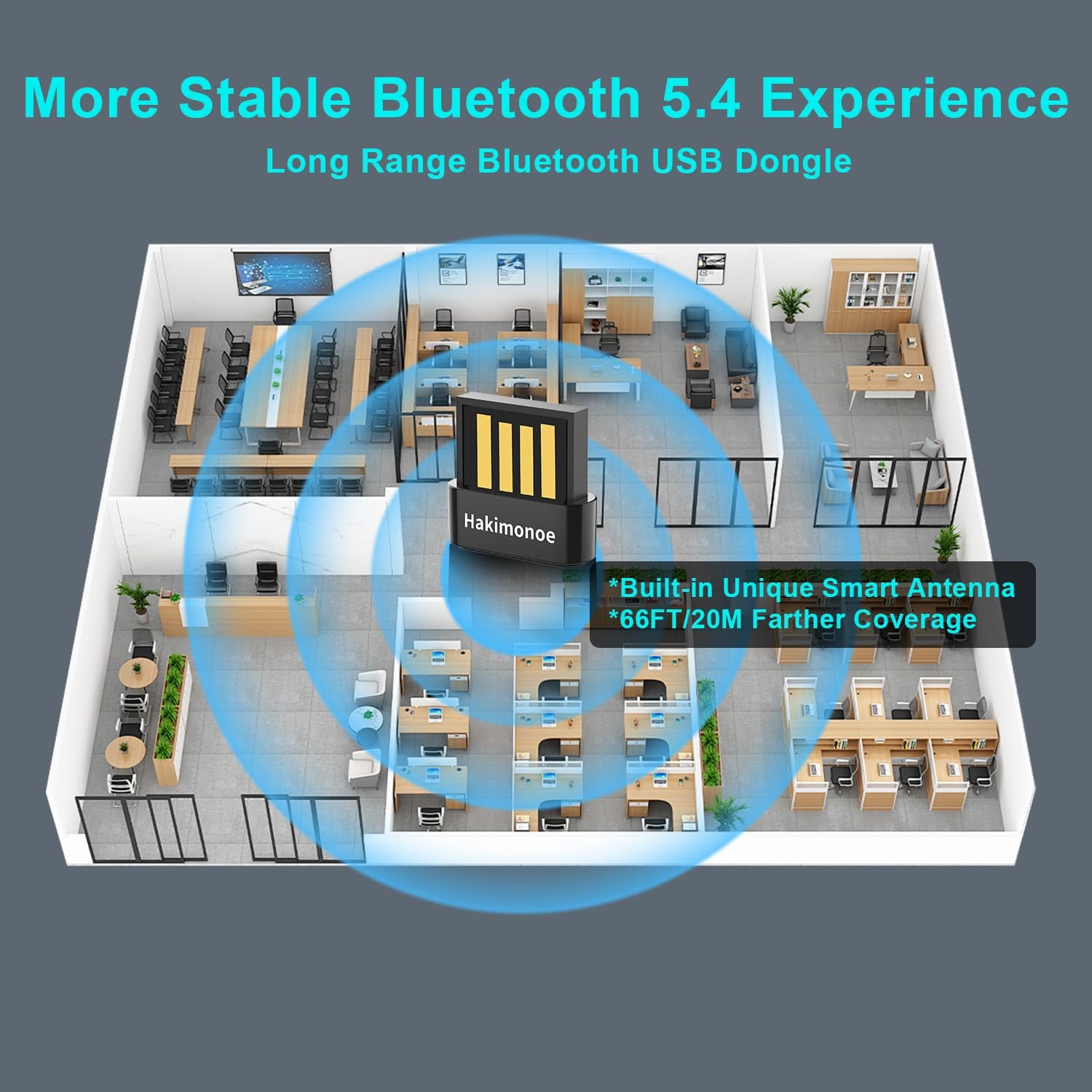 Mini USB Bluetooth 5.4 Adapter for Laptop PC, Wireless Transmitter Dongle