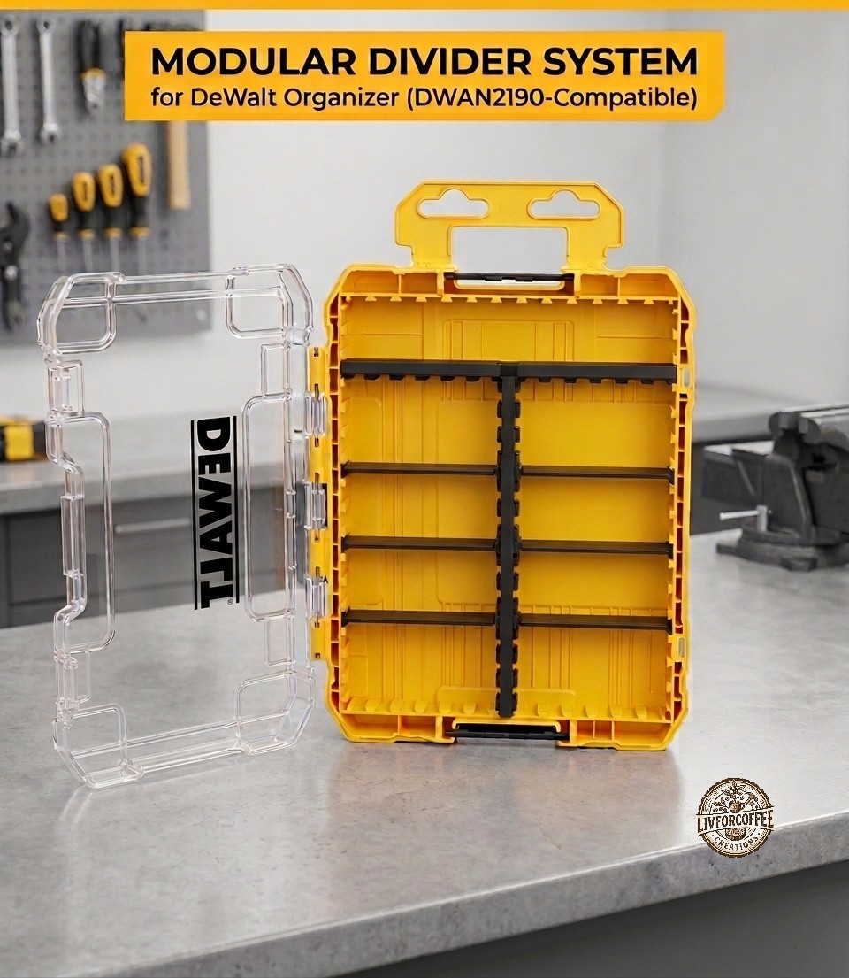 Custom Dividers for DeWalt DWAN2190 Tough Case - 3D Printed PETG