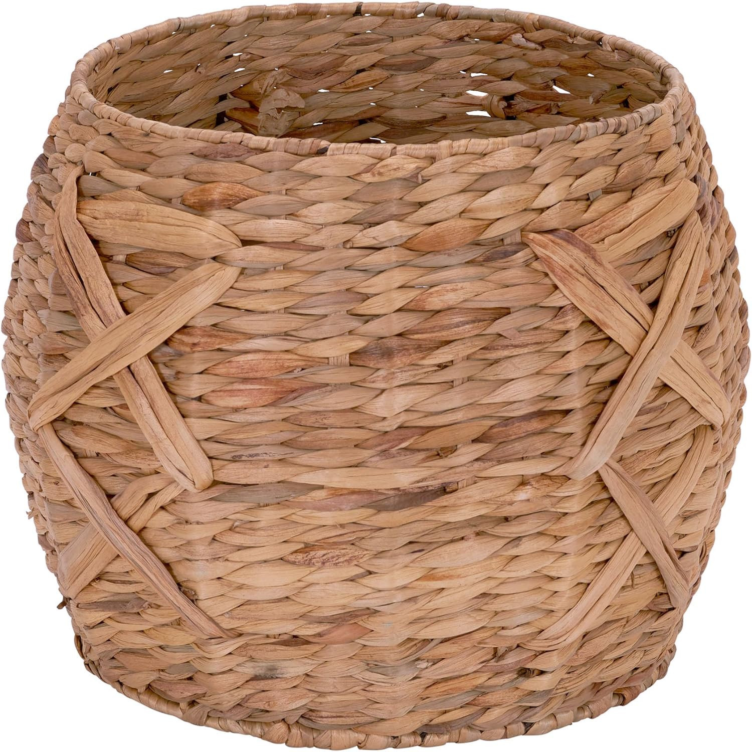ML-4112 Hyacinth round Floor Basket, X-Design, Brown