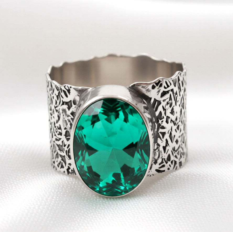 Green Tourmaline Gemstone Handmade 925 Sterling Silver Jewelry Ring All Size