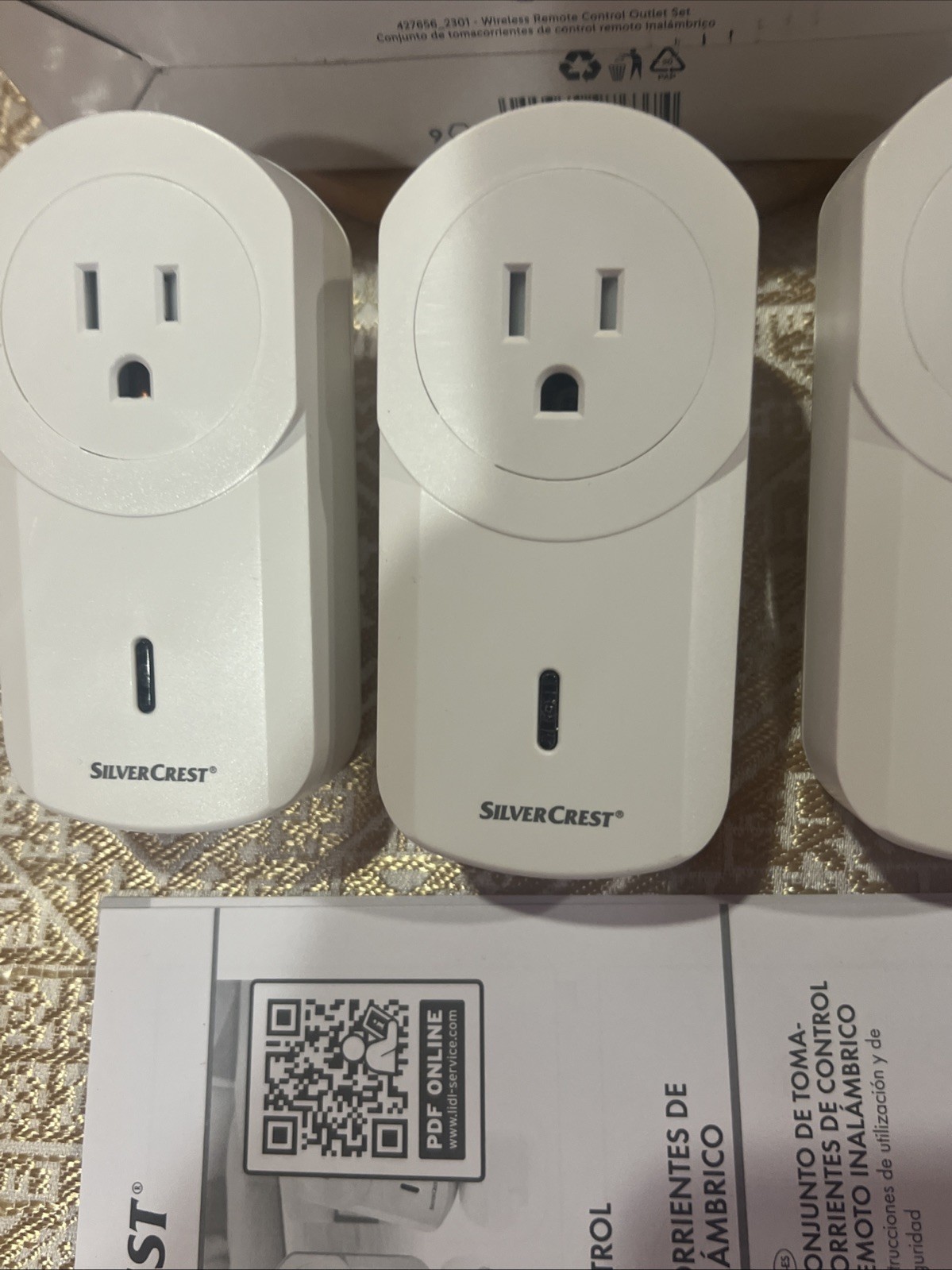 SilverCrest Indoor Wireless Socket Set - Up To 40m Range / 5 Piece Set