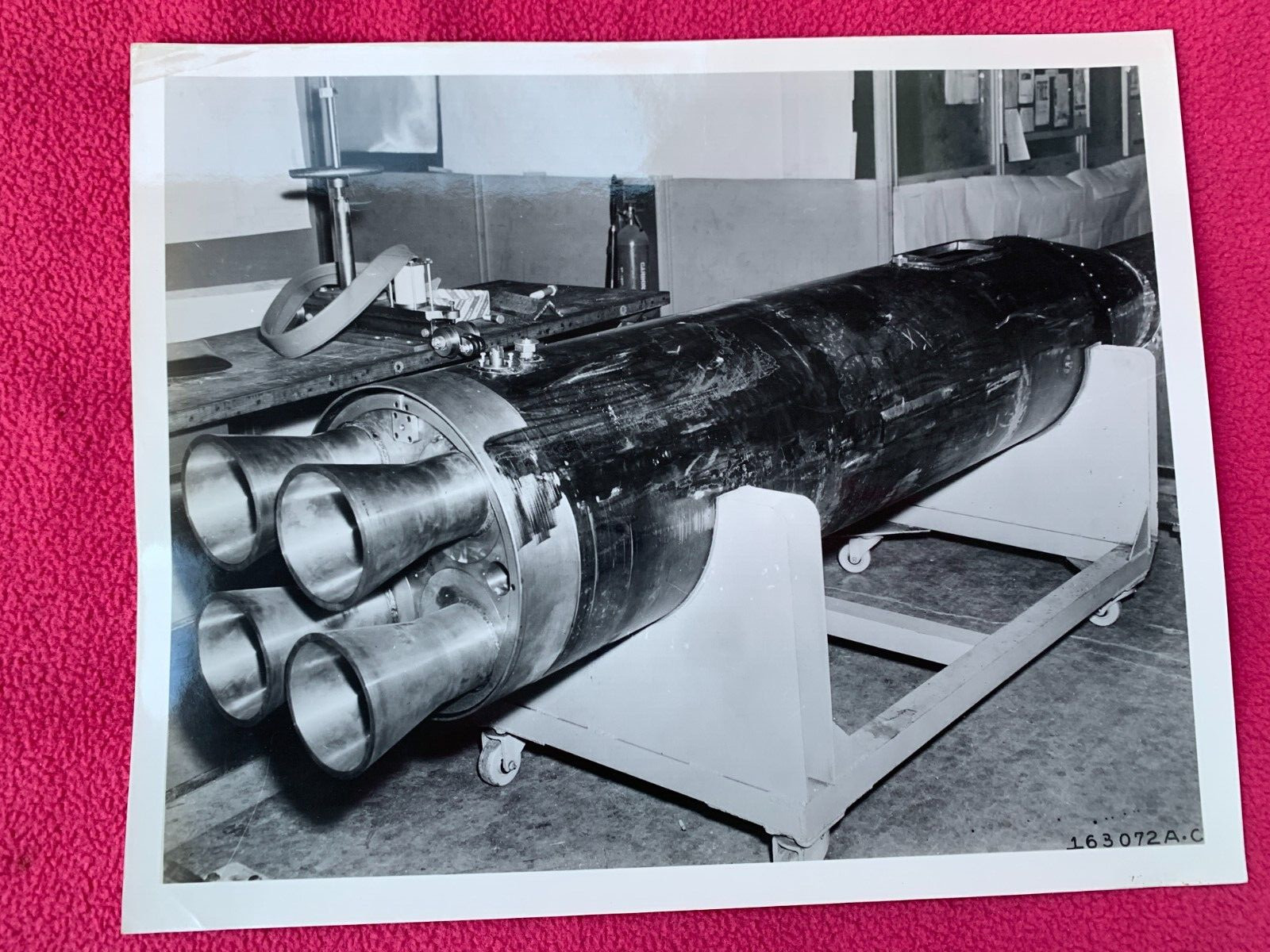 USAF NASA real PHOTO ballistic missile ROCKET model MINUTEMAN  horizontal test