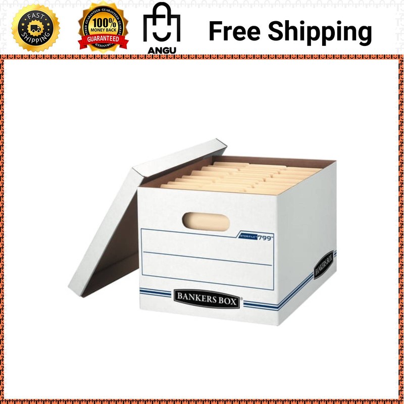 Bankers Box Basic Duty File Storage Box Lids Letter Legal 10-Pack White