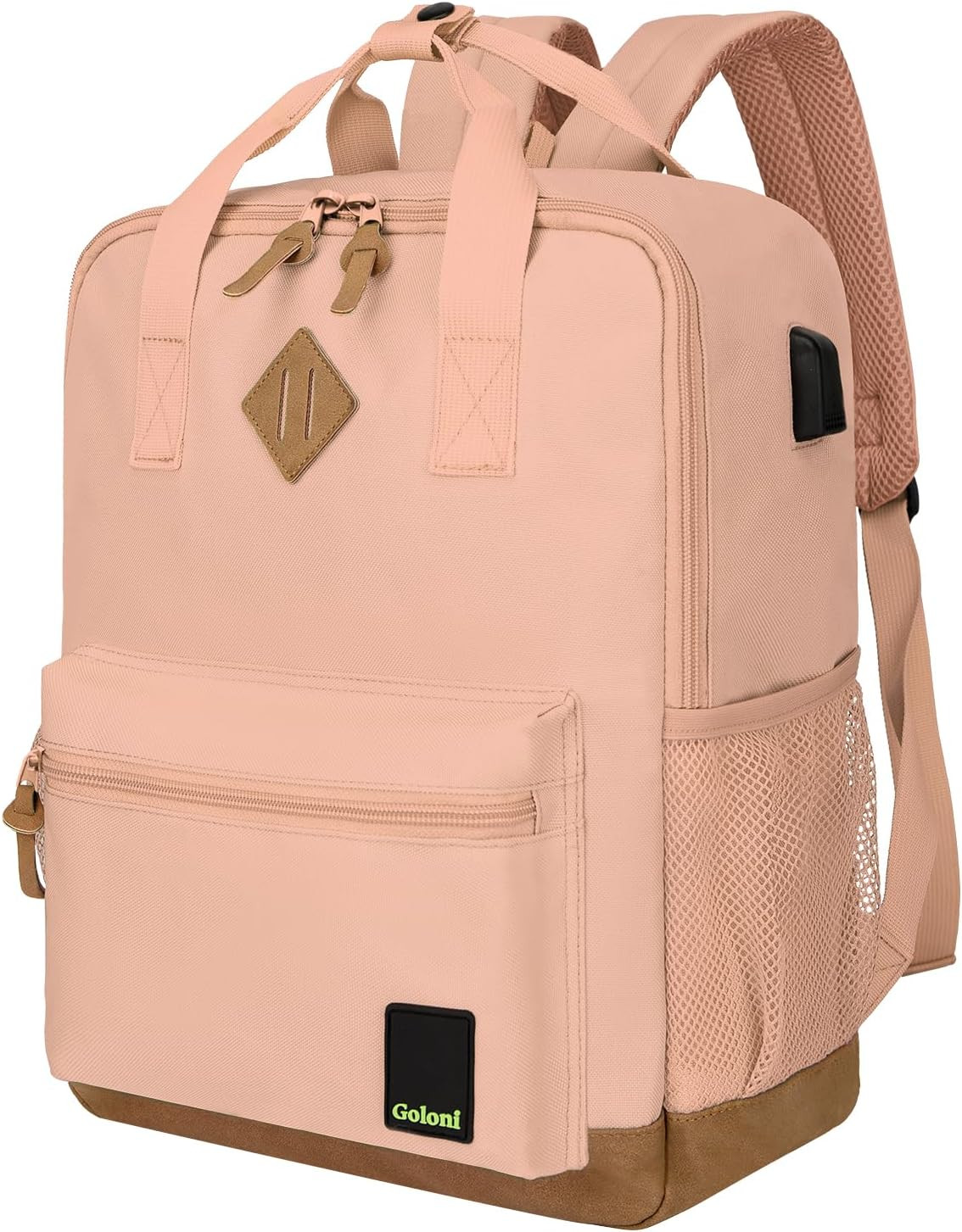 Small Carry on Travel Backpack with USB Charging Port, Lightweight Water Resista
