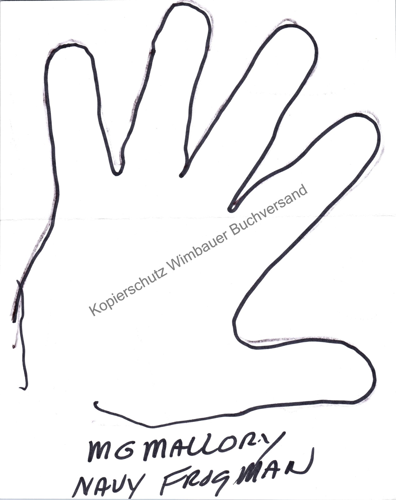 Original Autograph Mike Mallory Navy Frog Man NASA Apollo 11 Rescue Team // Aut