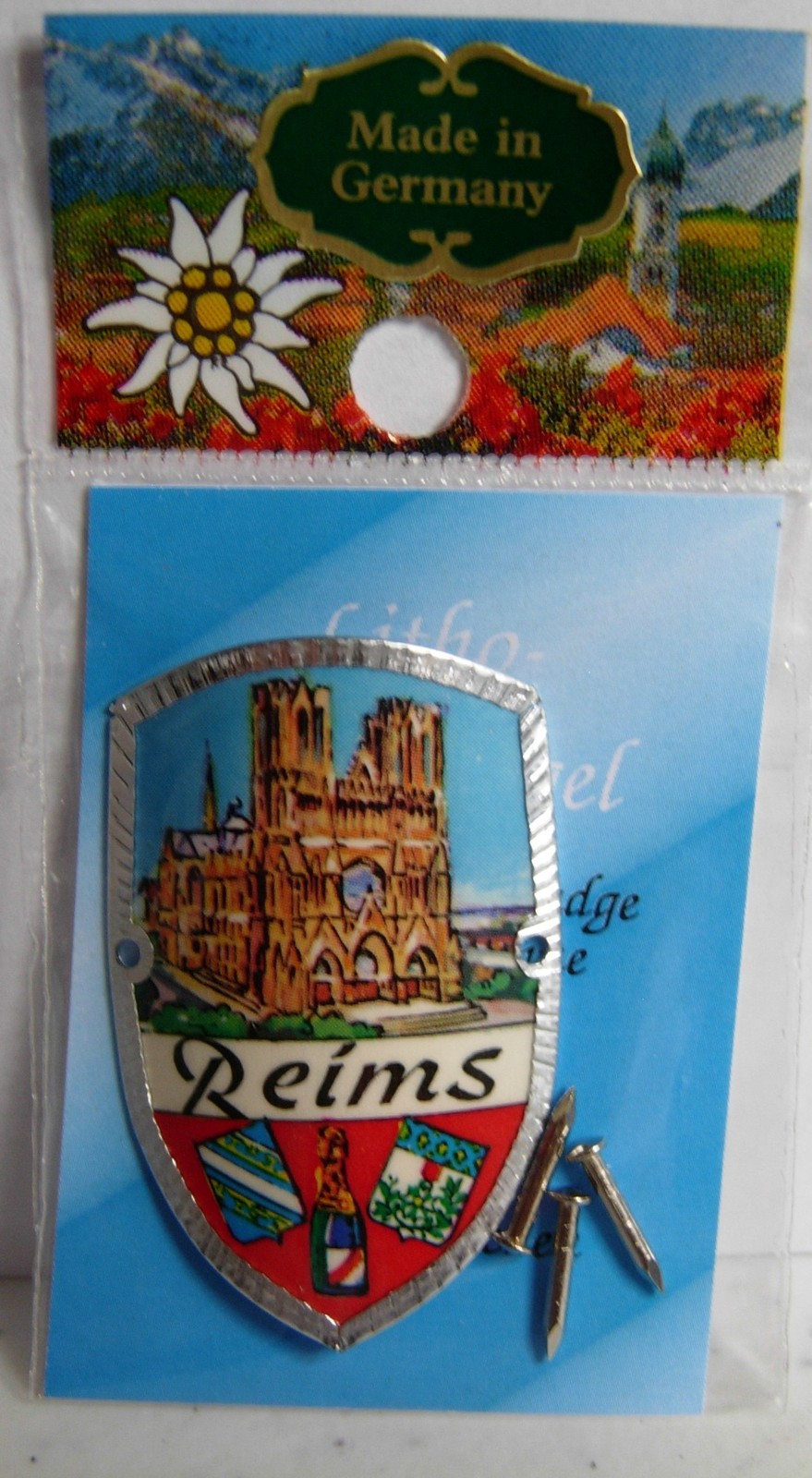 France Reims new badge mount stocknagel hiking medallion G9740