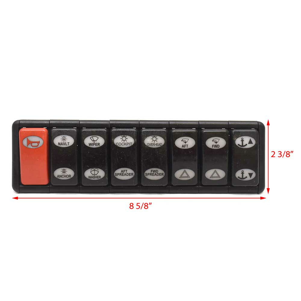 Wellcraft Boat Rocker Switch Panel | 340 Coastal Black Illuminated