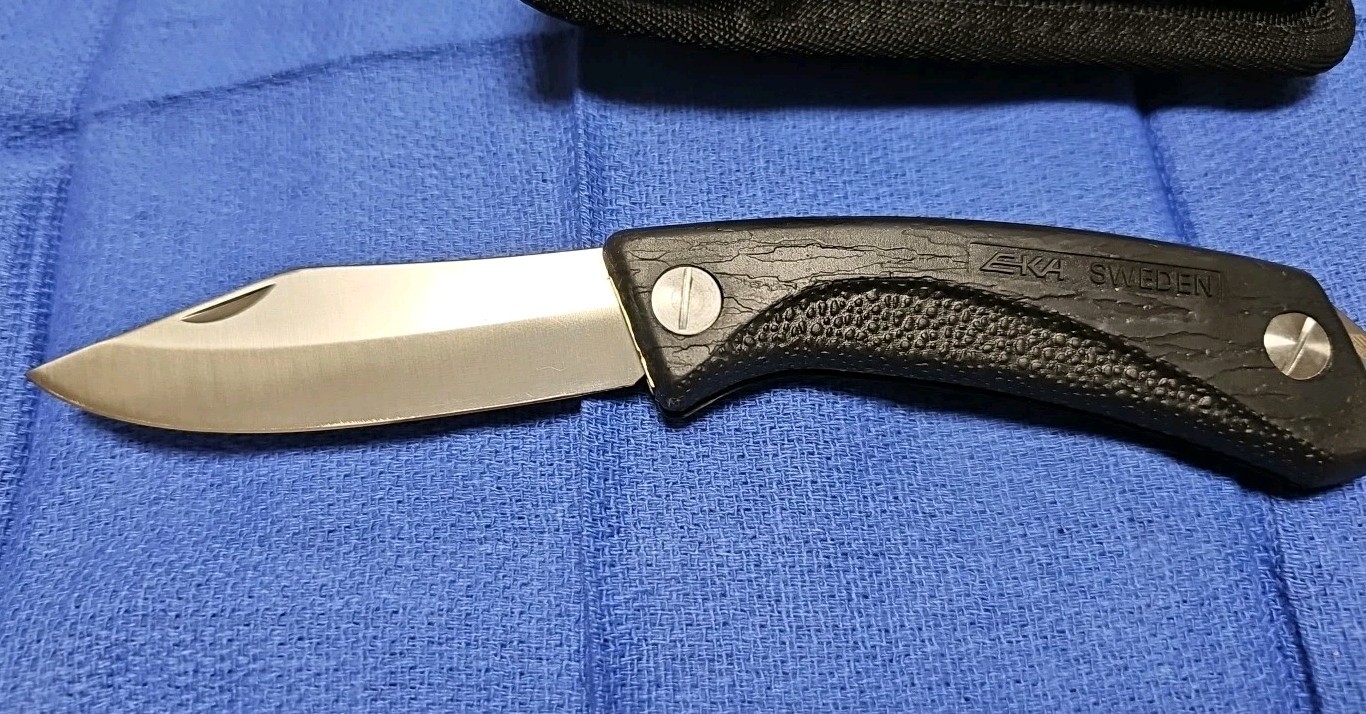 EKA Swede 92 With Sheath Discontinued Model  Hard To Find Black Dryflex Grip