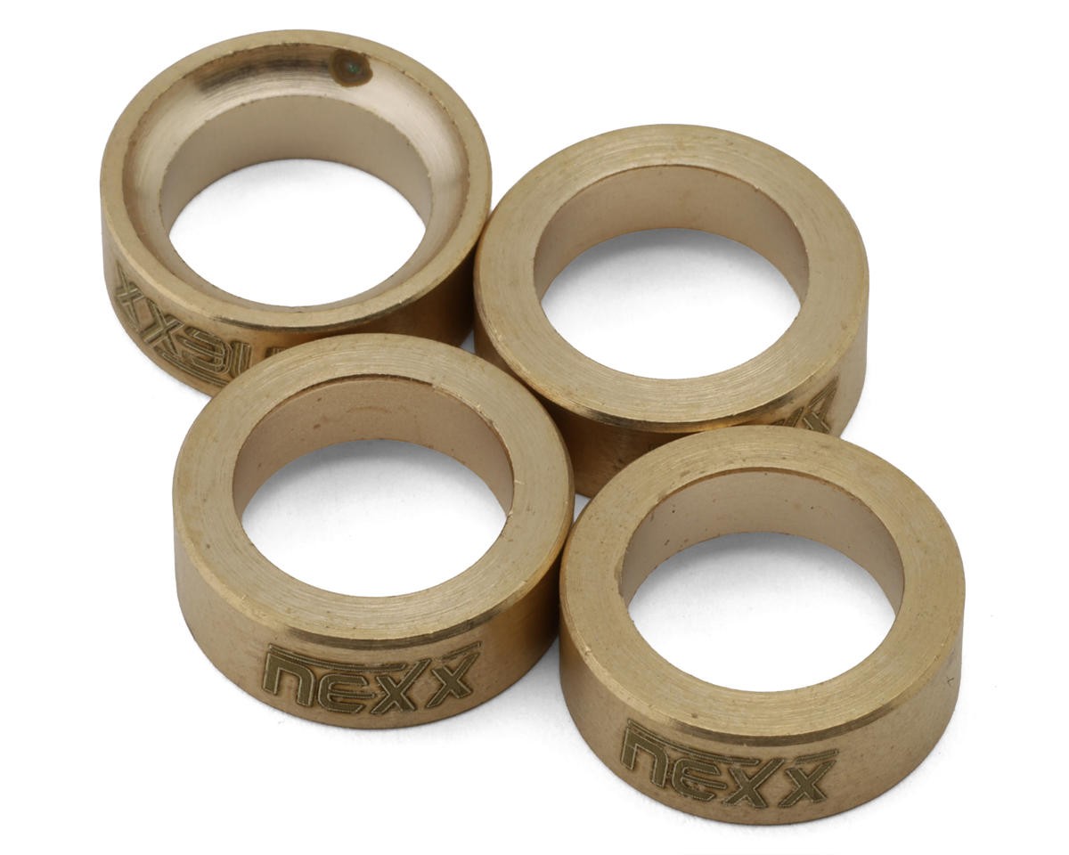 NEXX Racing Axial SCX30 Brass Wheel Weights (4) (4g ea) [NX-630]